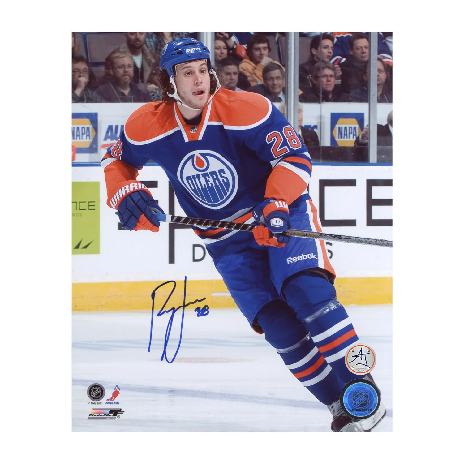 Ryan Jones Autographed Edmonton Oilers Hockey 8x10 Photo