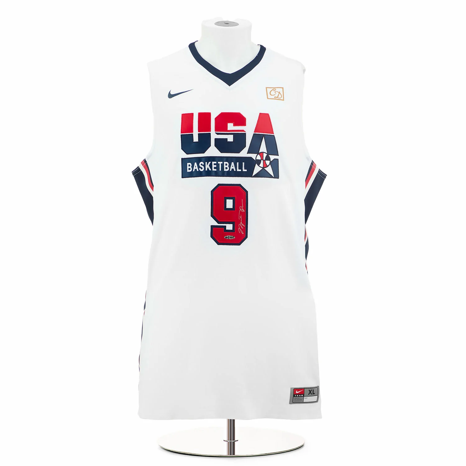 Michael Jordan Signed Team USA Olympic Nike Throwback Basketball Jersey