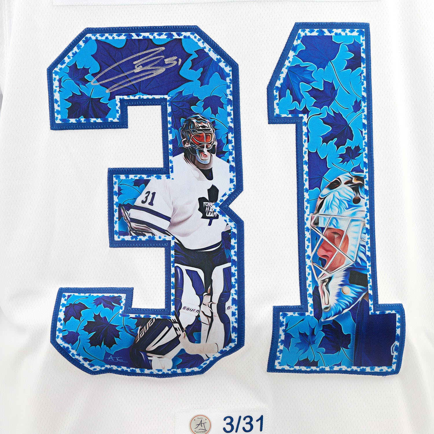 Curtis Joseph Signed Toronto Maple Leafs Goalie Profile Art Jersey #3/31 - Image 3