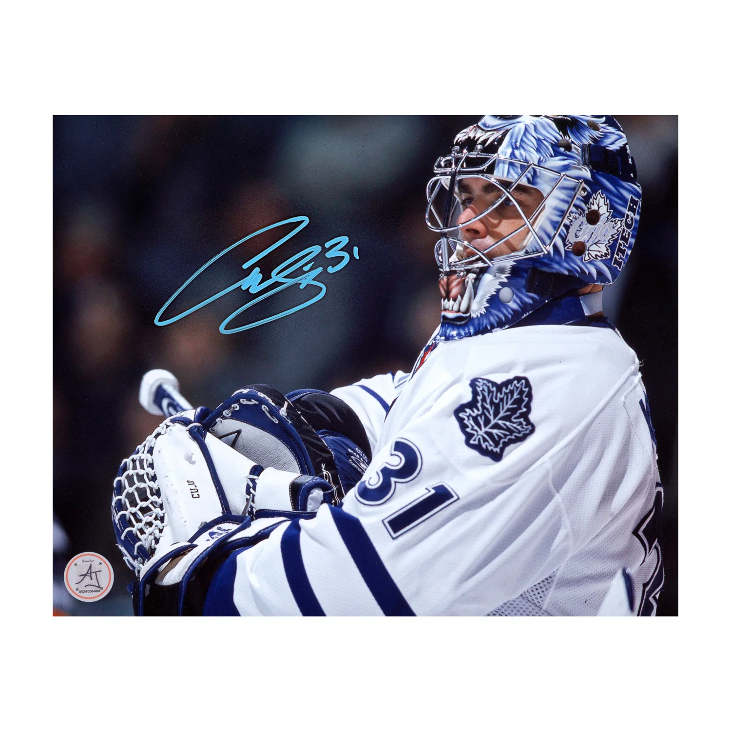 Curtis Joseph Signed Toronto Maple Leafs Goalie Mask Profile 8x10 Photo