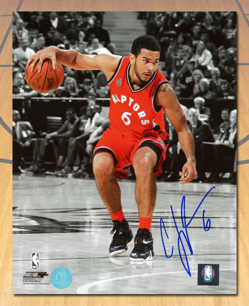 Cory Joseph Autographed Toronto Raptors Colour Isolation 8x10 Photo