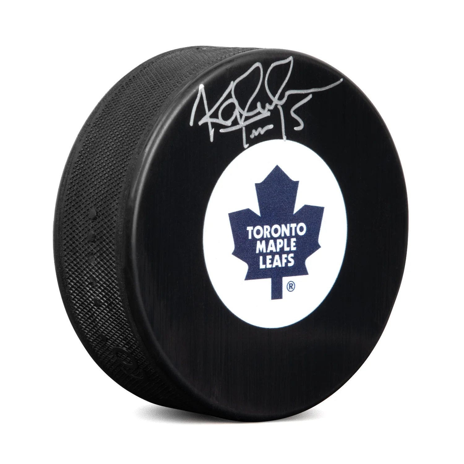 Tomas Kaberle Autographed Toronto Maple Leafs Retro Logo Puck