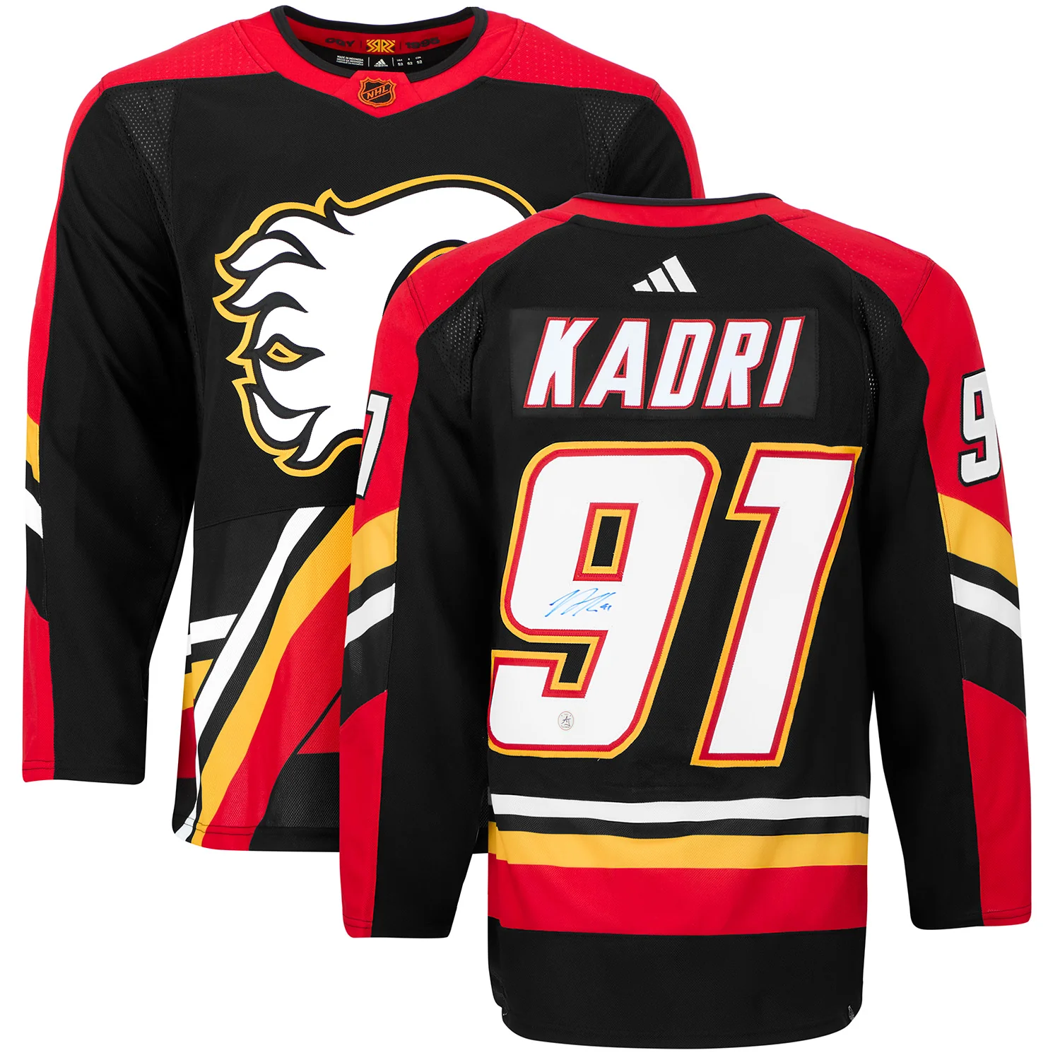 Nazem Kadri Autographed Calgary Flames Reverse Retro 2.0 adidas Jersey - Image 3