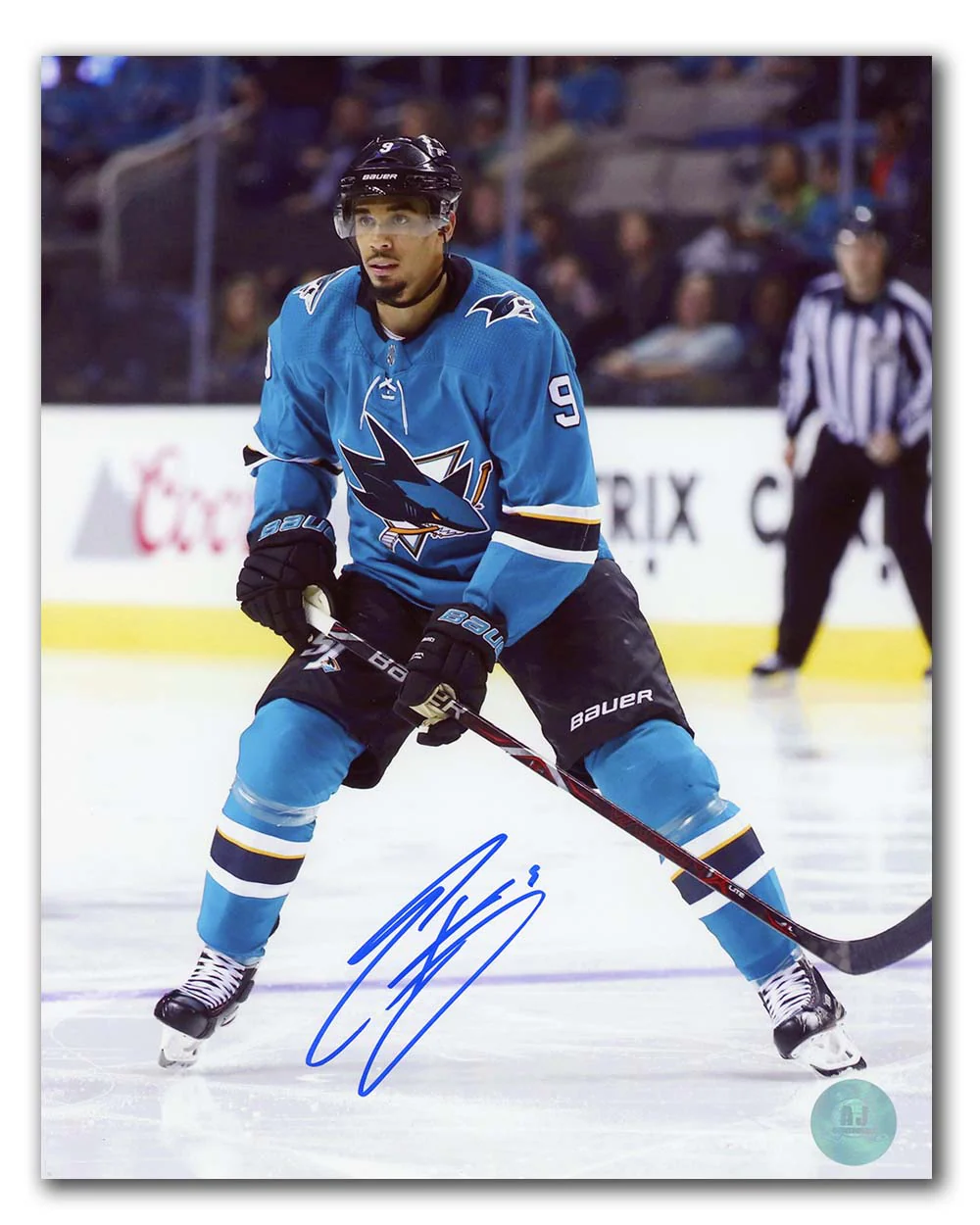 Evander Kane Autographed San Jose Sharks Hockey 8x10 Photo