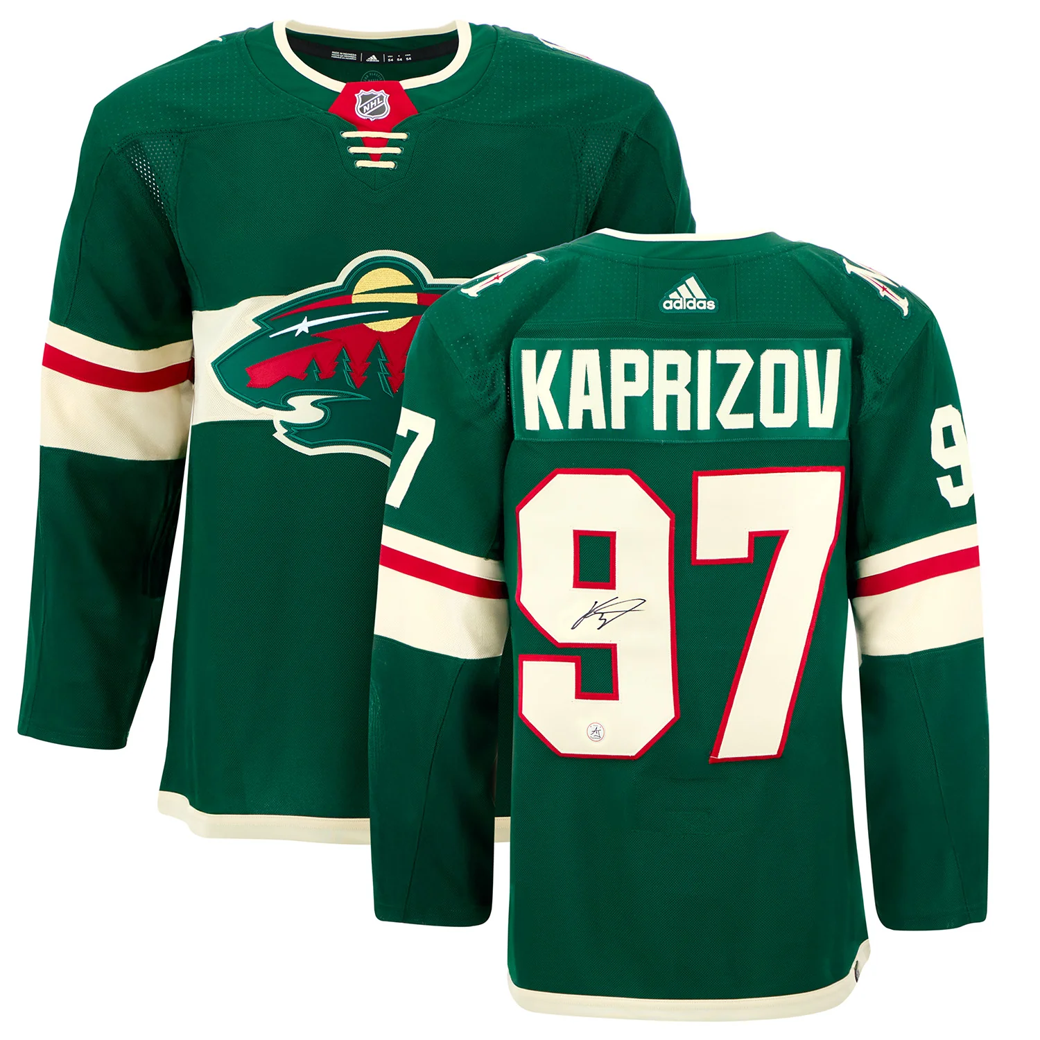 Kirill Kaprizov Autographed Minnesota Wild Green adidas Jersey - Image 3