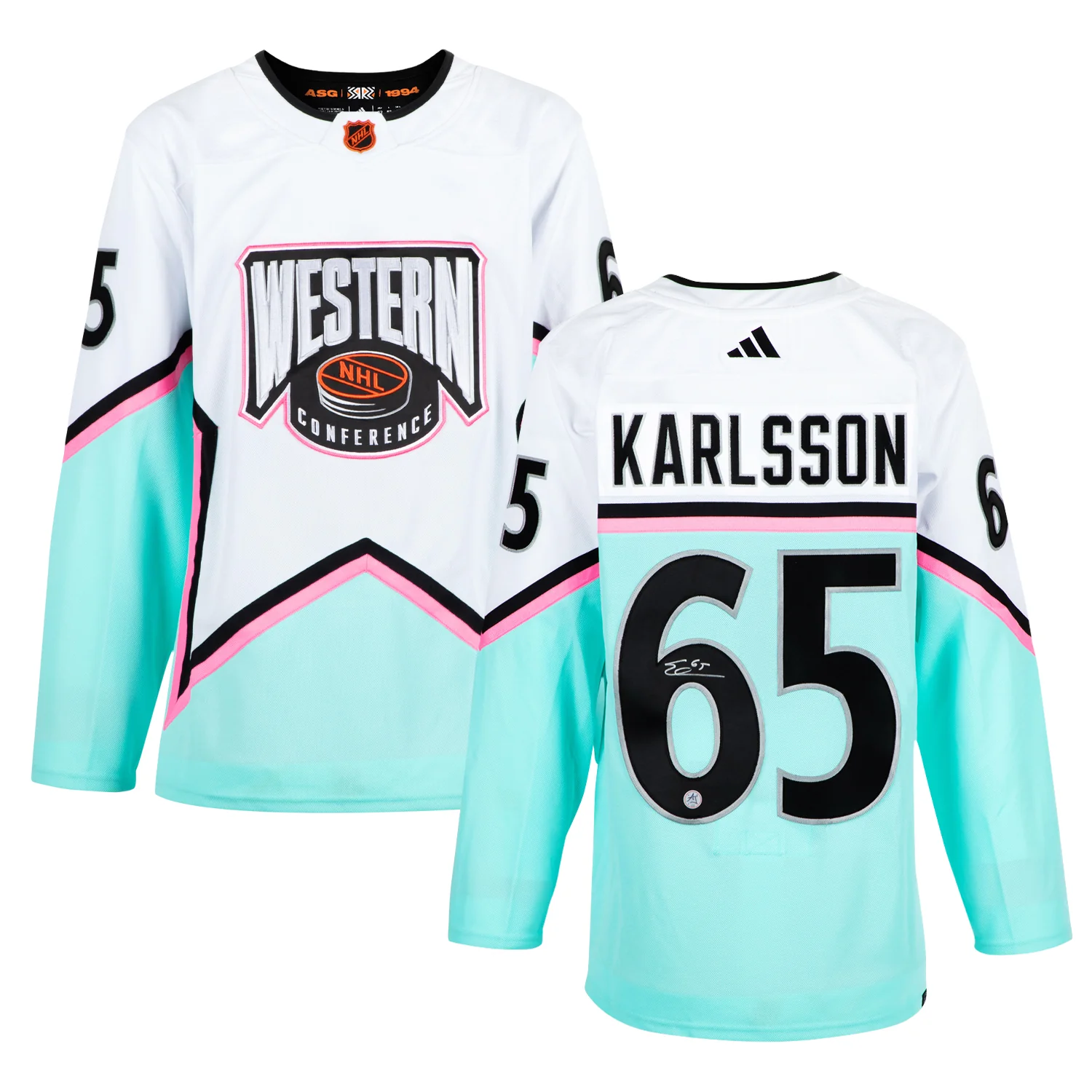Erik Karlsson Autographed 2023 NHL All-Star Game adidas Jersey - Image 3