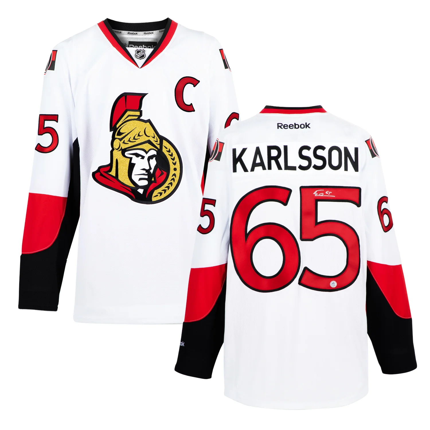 Erik Karlsson Autographed Ottawa Senators Vintage Reebok Jersey - Image 3