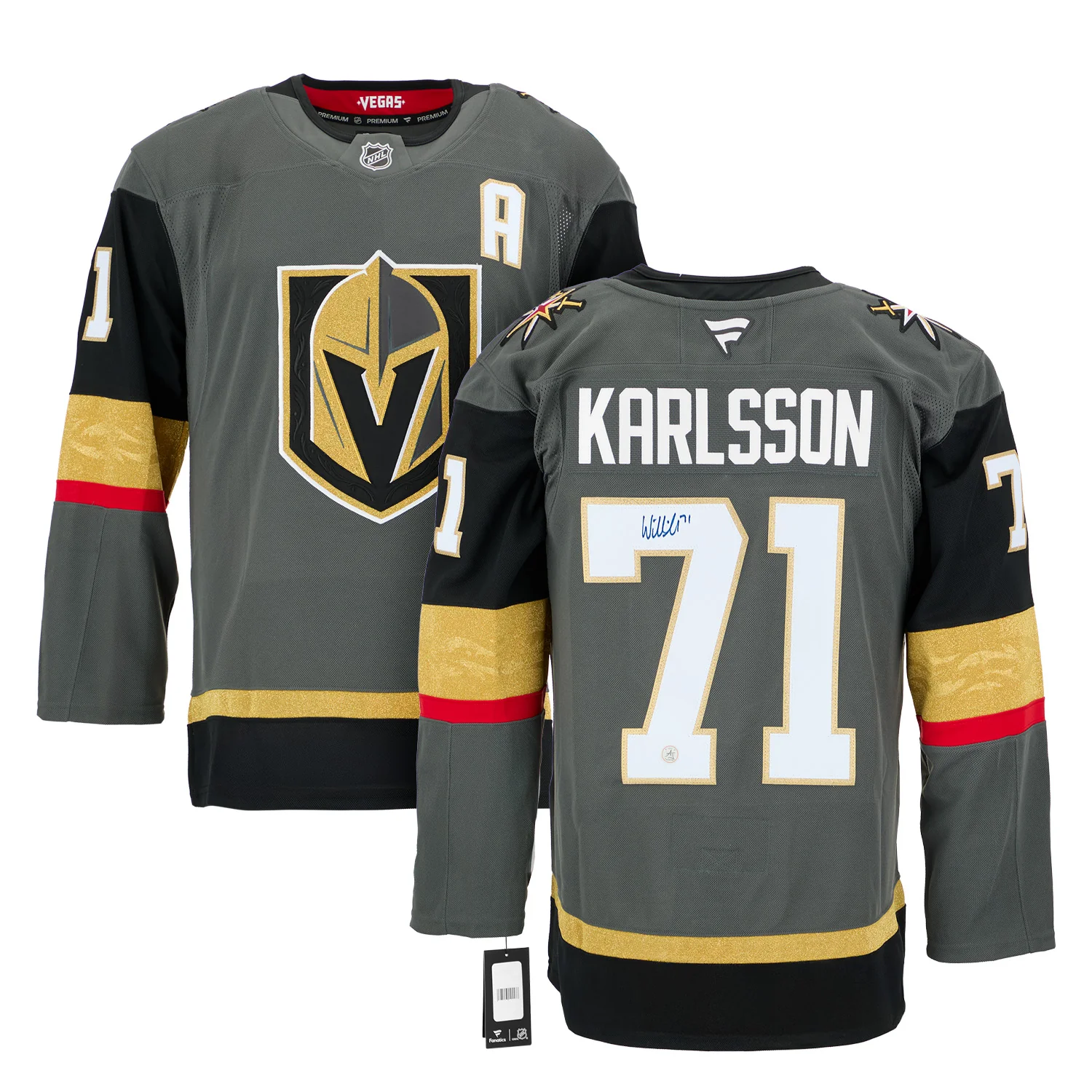 William Karlsson Signed Vegas Golden Knights Alt Grey Fanatics Premium Jersey - Image 3