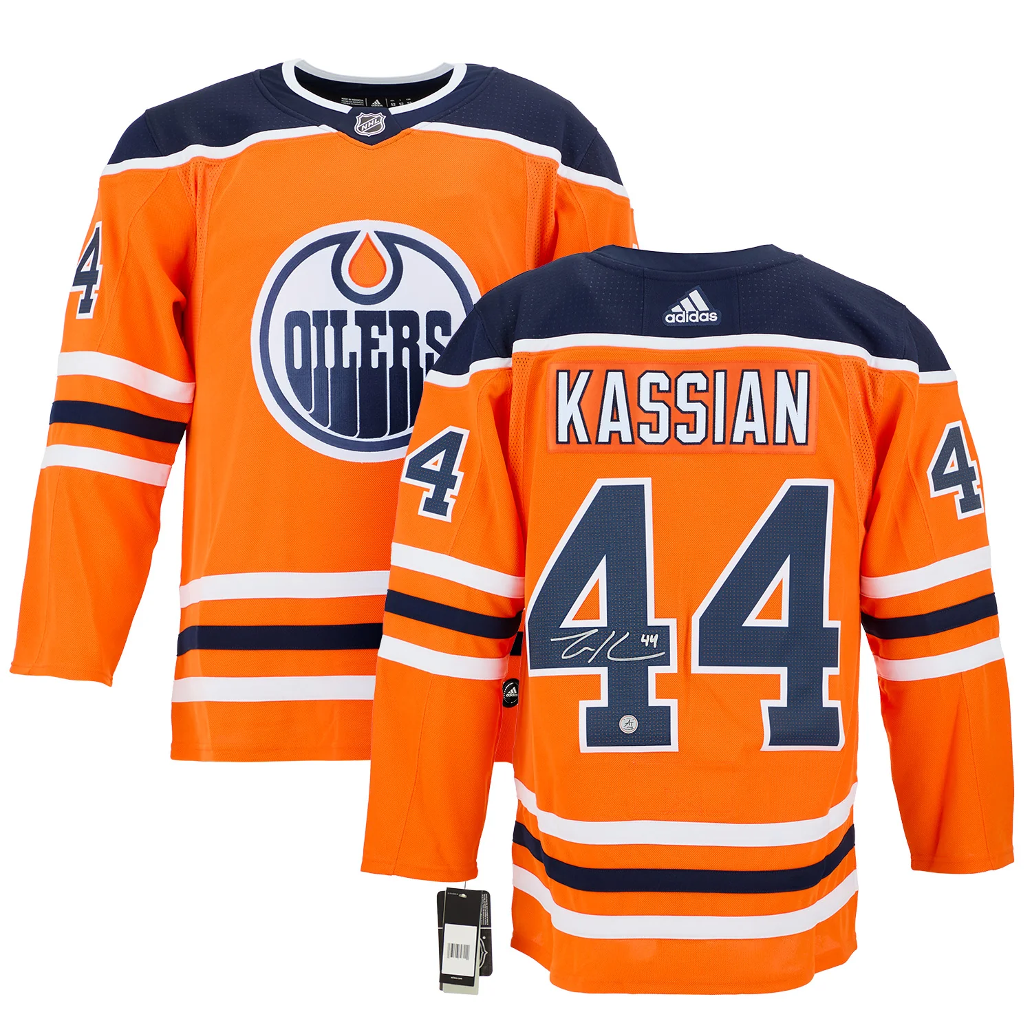 Zack Kassian Autographed Edmonton Oilers Orange adidas Jersey - Image 3