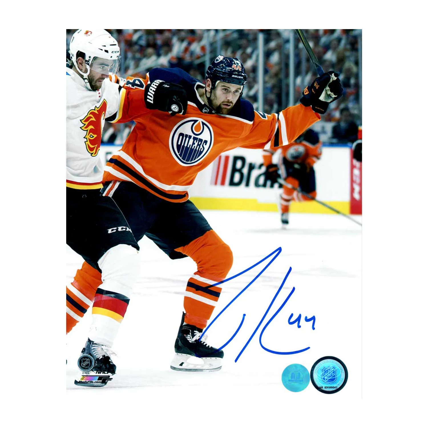 Zack Kassian Autographed Edmonton Oilers Hockey 8x10 Photo