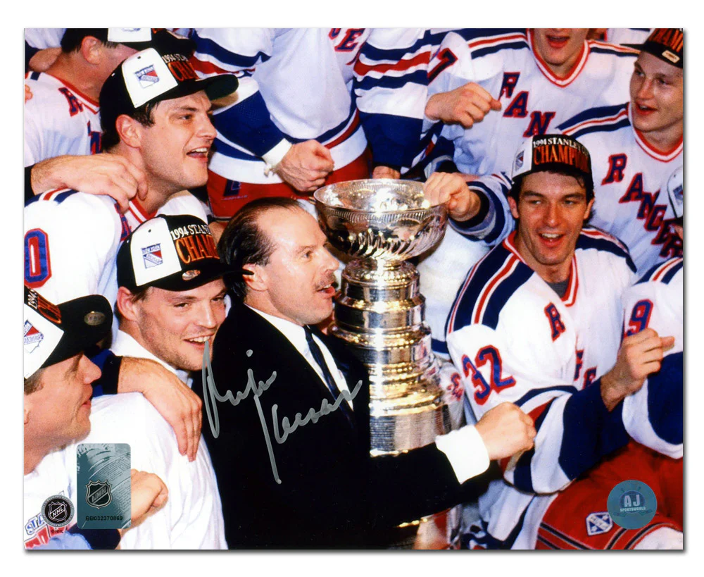 Mike Keenan Autographed New York Rangers 1994 Stanley Cup 8x10 Photo