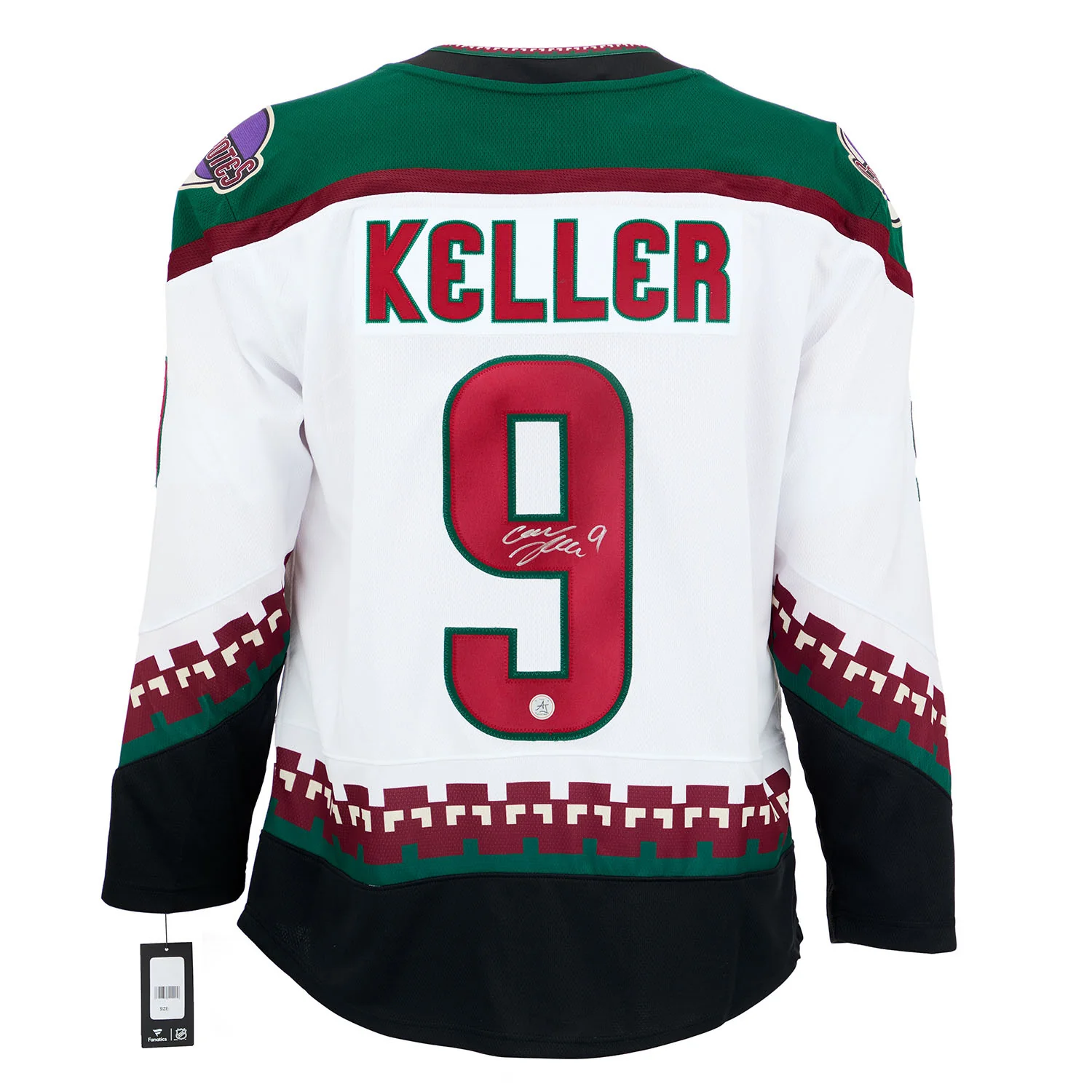 Clayton Keller Signed Arizona Coyotes White Fanatics Breakaway Jersey