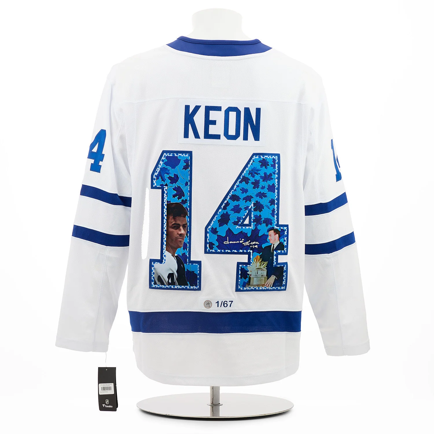 Dave Keon Signed Toronto Maple Leafs Conn Smythe Art Jersey #1/67