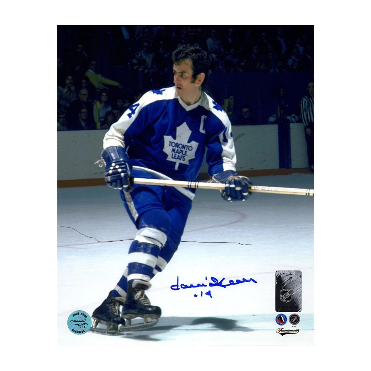 Dave Keon Autographed Toronto Maple Leafs Game Action 8x10 Photo