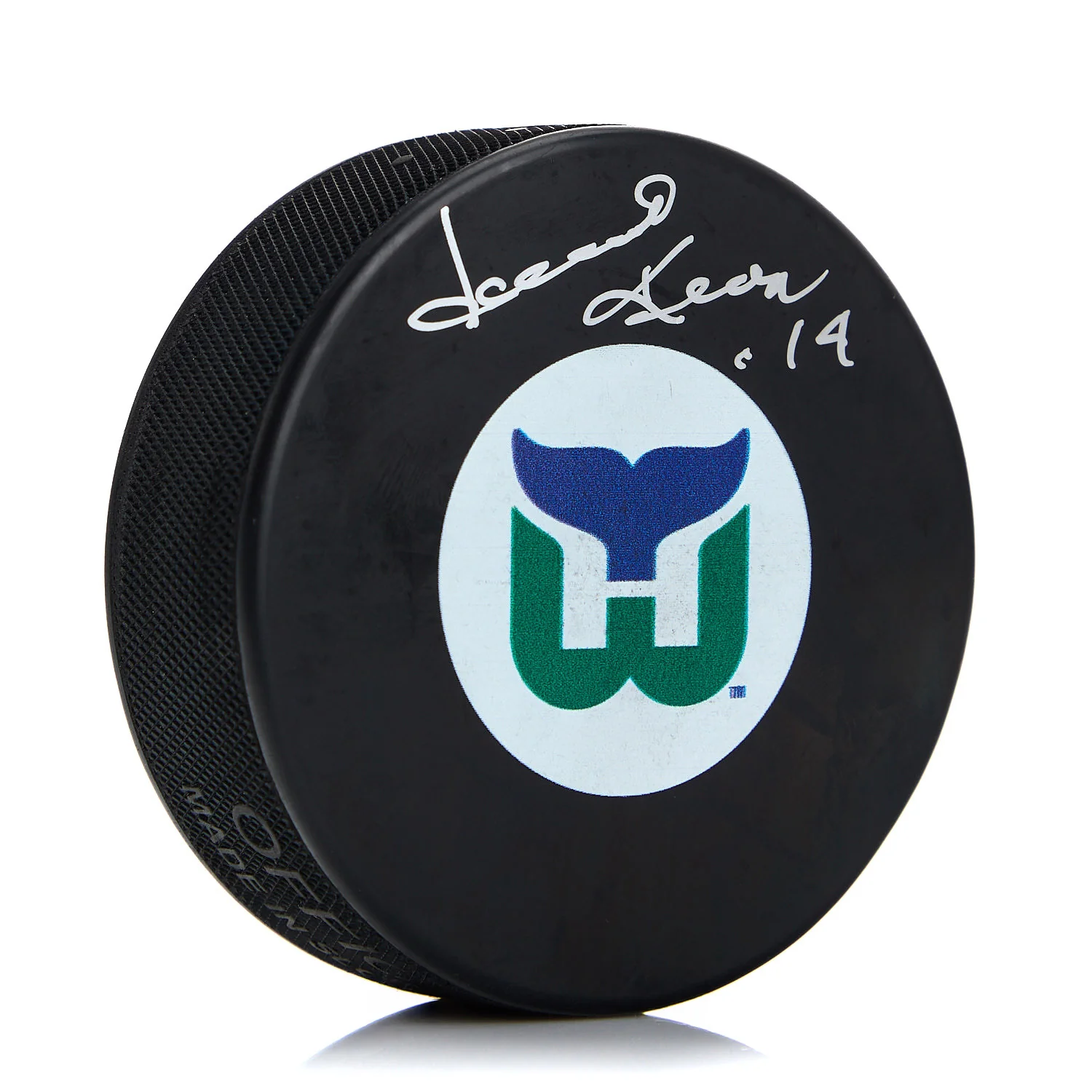 Dave Keon Hartford Whalers Autographed Retro Hockey Puck