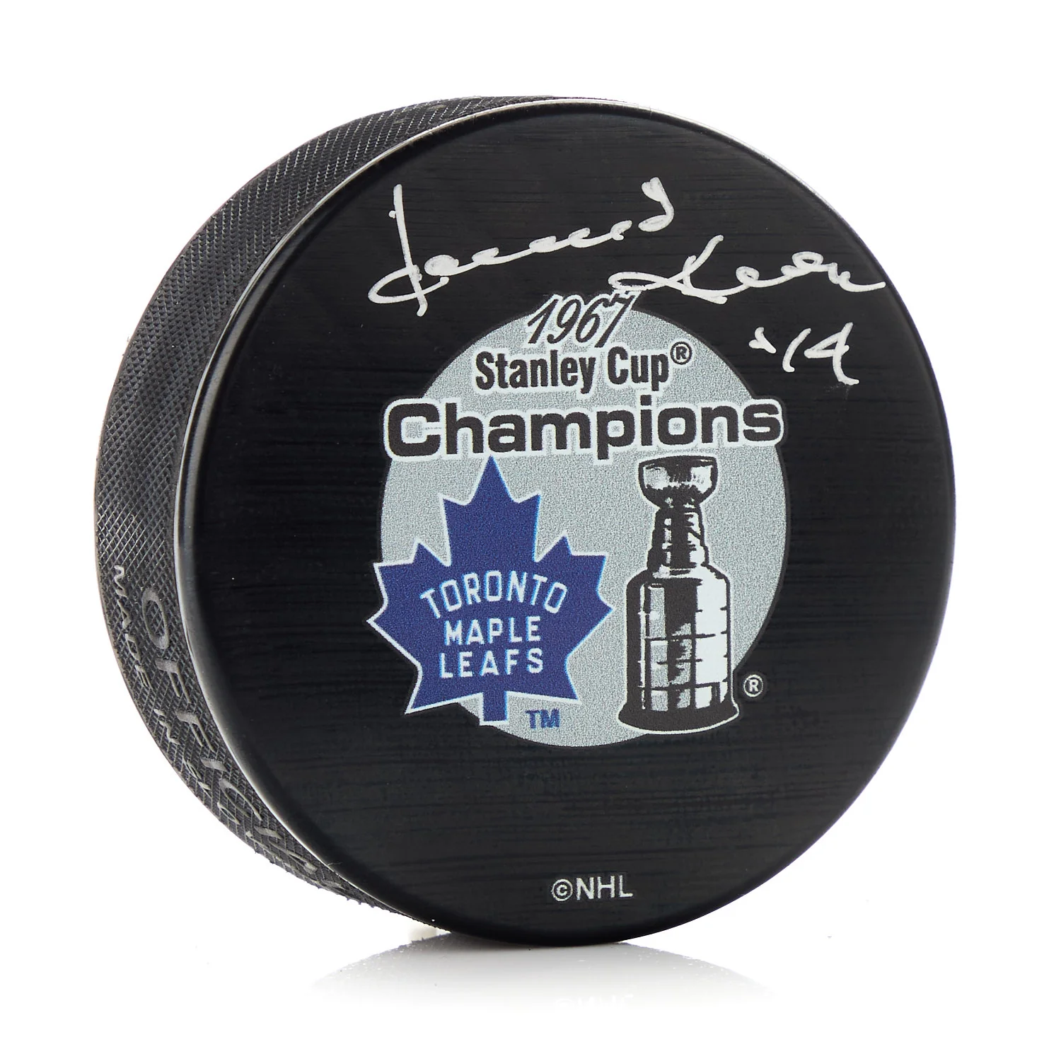 Dave Keon Toronto Maple Leafs Autographed 1967 Stanley Cup Puck