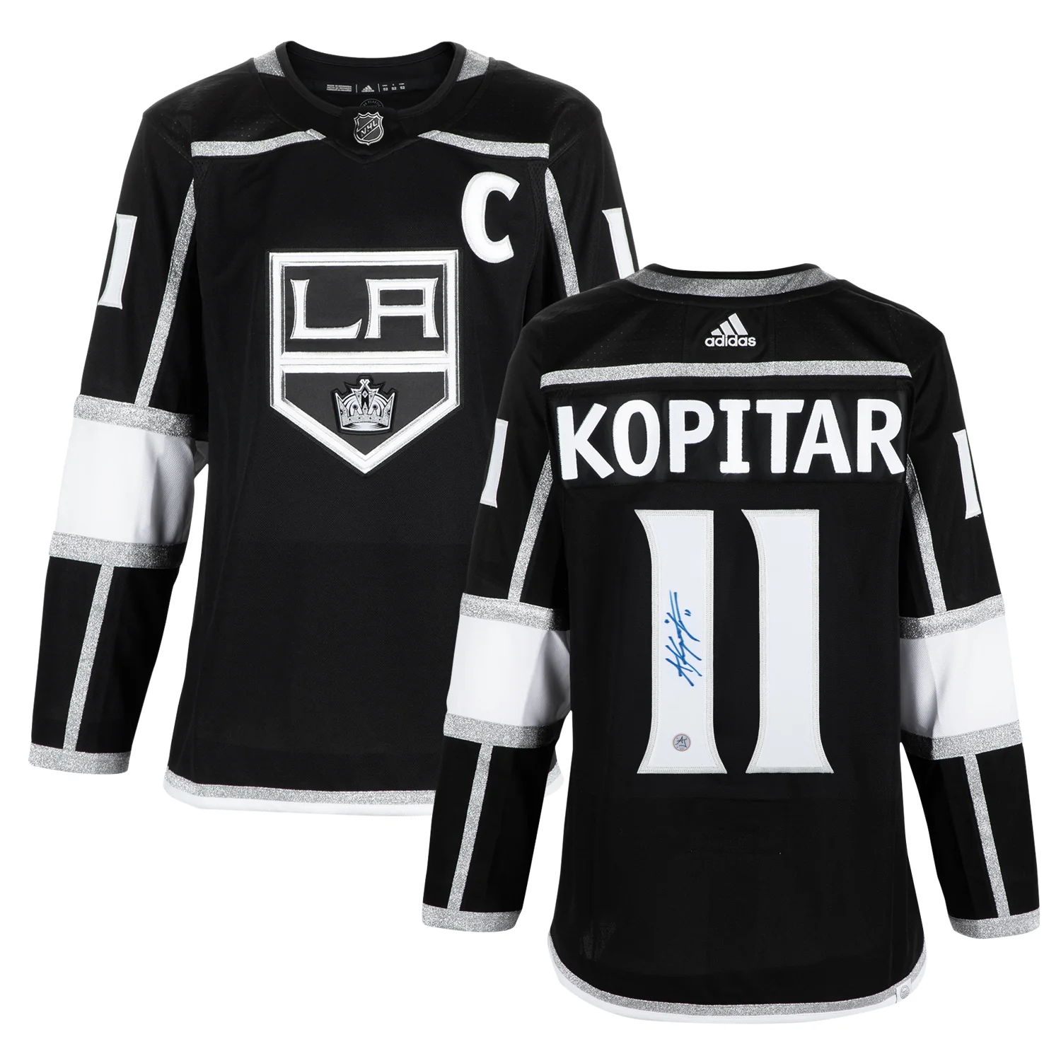 Anze Kopitar Autographed Los Angeles Kings Black adidas Jersey - Image 3