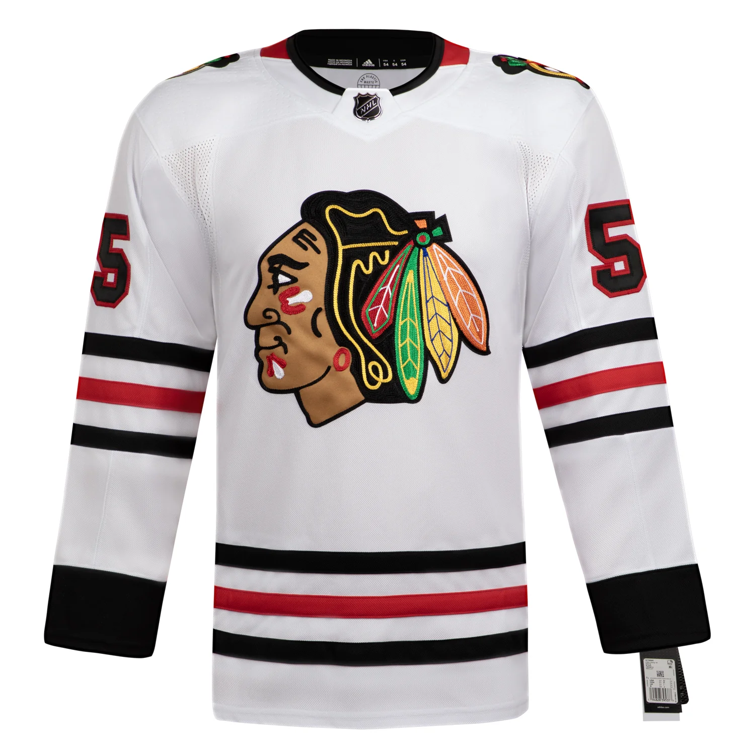 Kevin Korchinski Signed Chicago Blackhawks White adidas Jersey - Image 2
