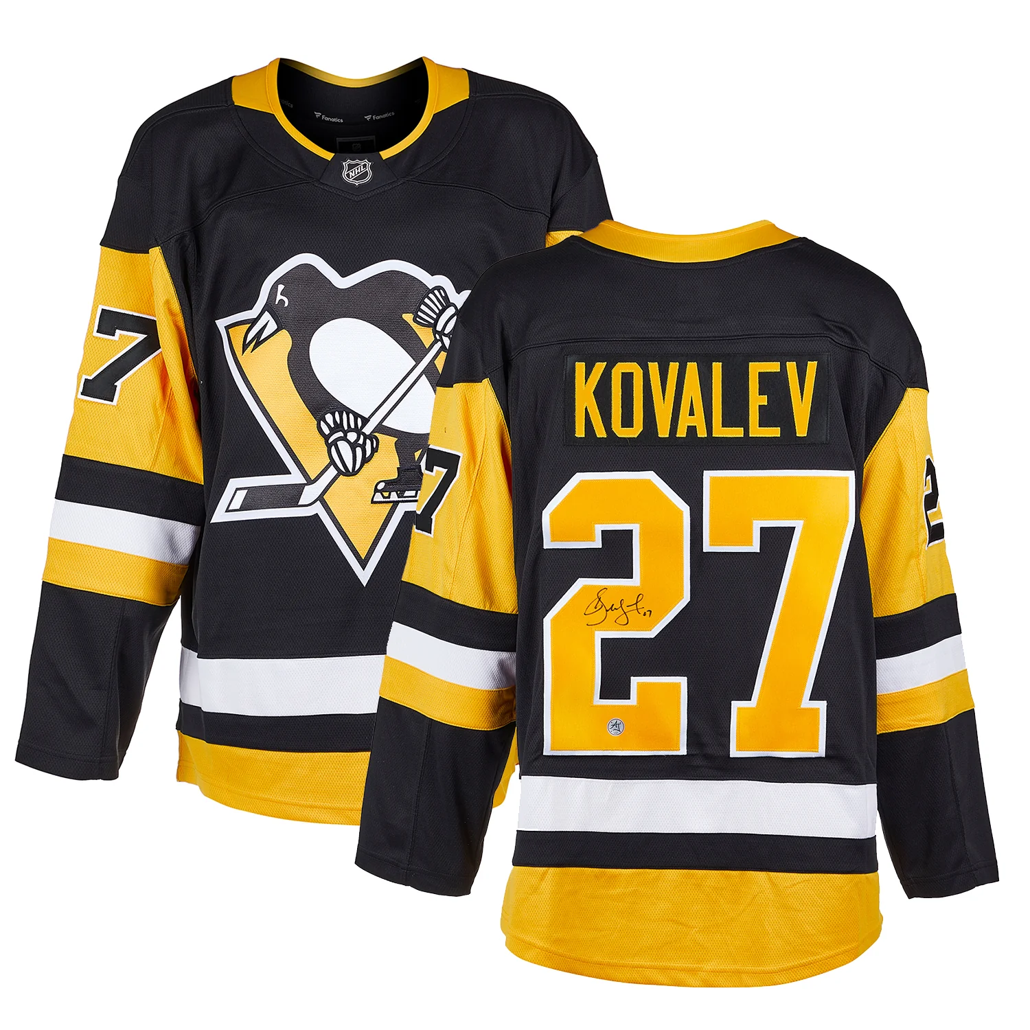 Alexei Kovalev Autographed Pittsburgh Penguins Fanatics Breakaway Jersey - Image 3