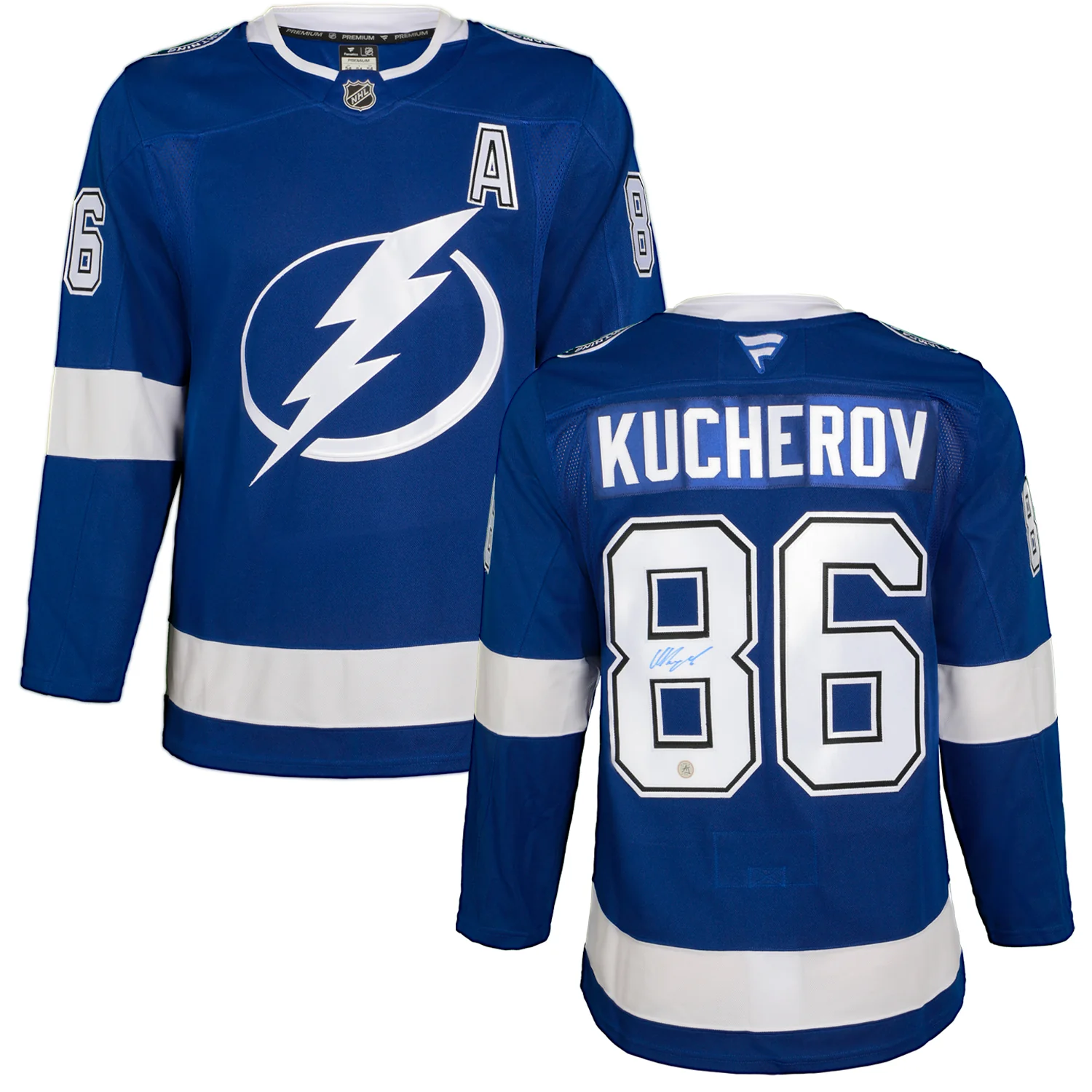 Nikita Kucherov Autographed Tampa Bay Lightning Fanatics Premium Jersey - Image 3