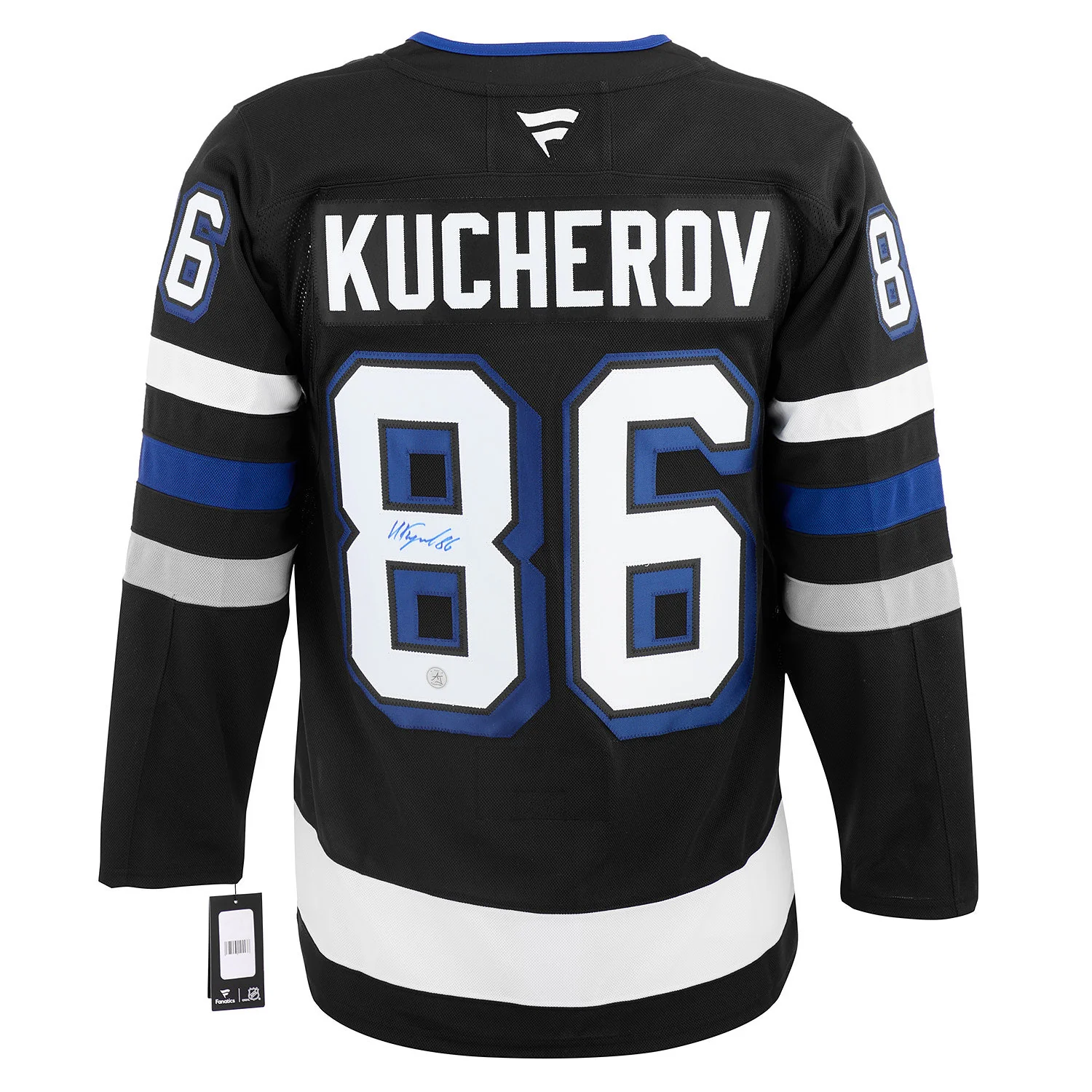 Nikita Kucherov Signed Tampa Bay Lightning Alt Black Fanatics Premium Jersey