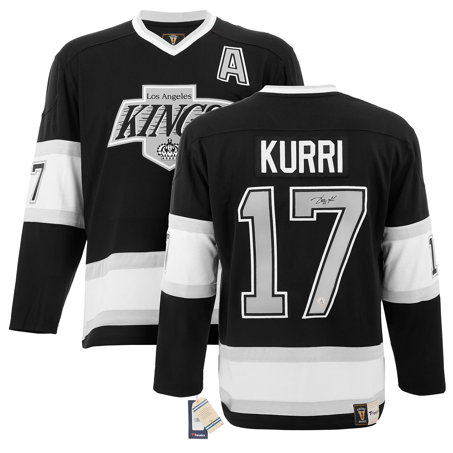 Jari Kurri Autographed Los Angeles Kings Fanatics Throwback Jersey - Image 3
