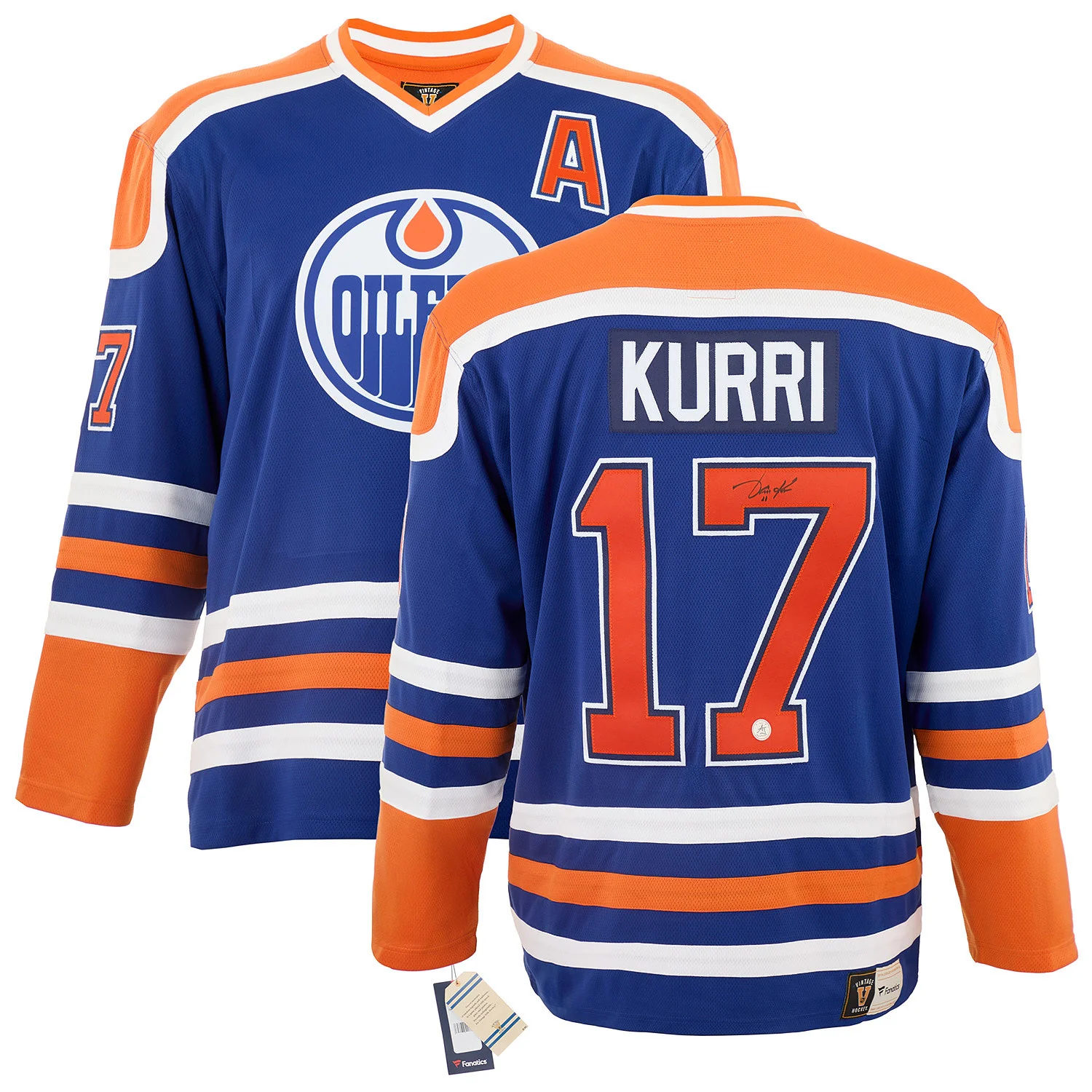 Jari Kurri Autographed Edmonton Oilers Fanatics Throwback Jersey - Image 3