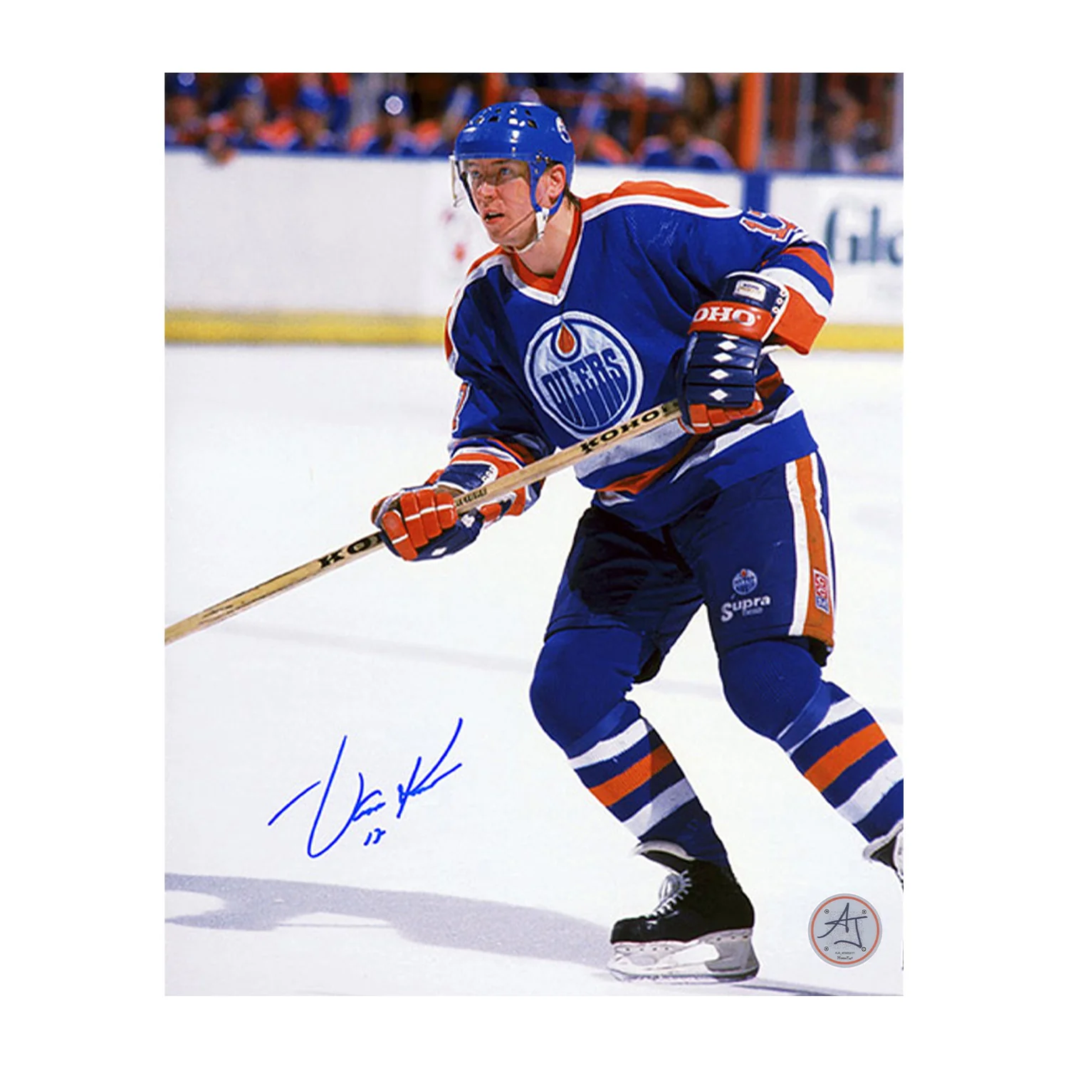 Jari Kurri Autographed Edmonton Oilers Action 8x10 Photo