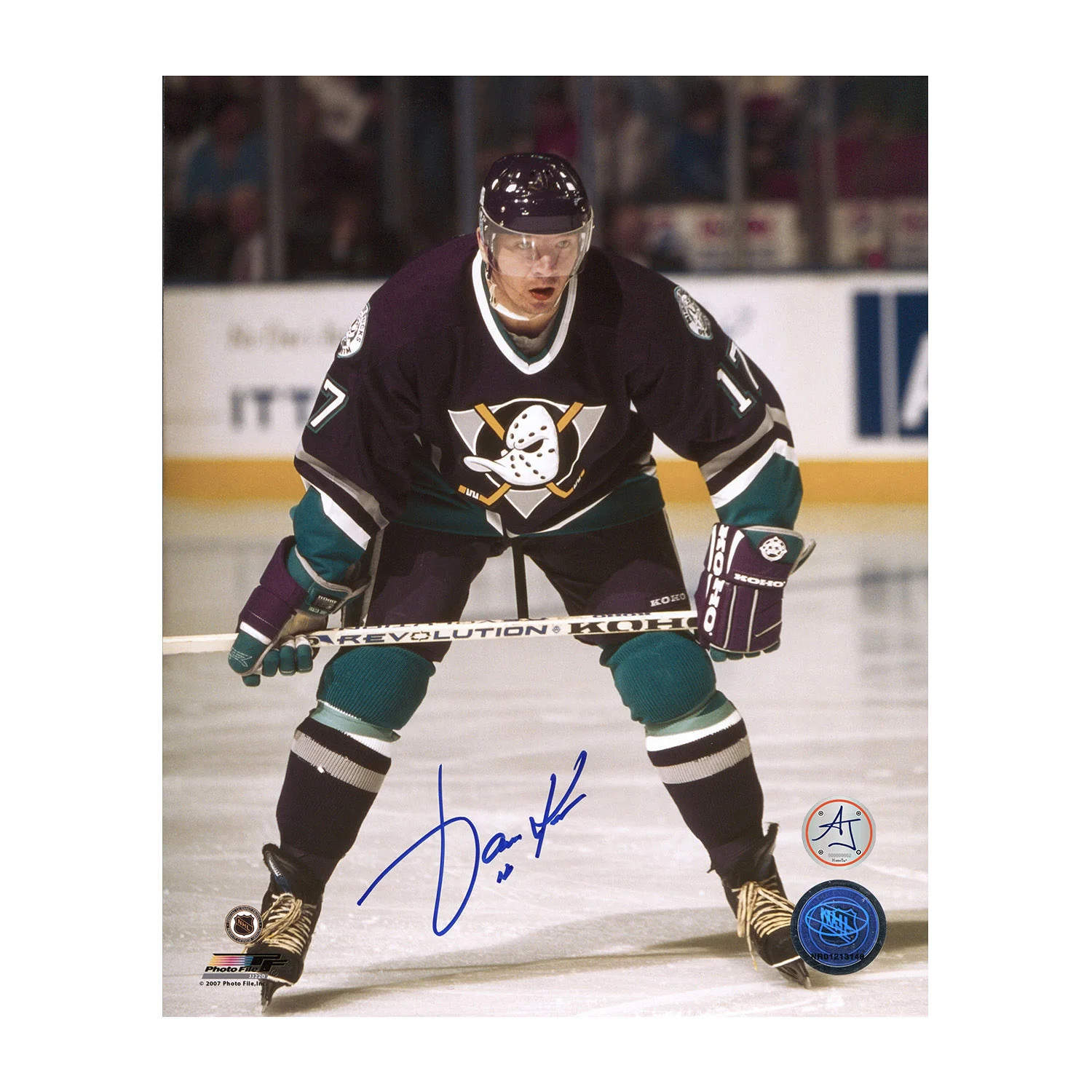 Jari Kurri Autographed Anaheim Ducks Hockey 8x10 Photo
