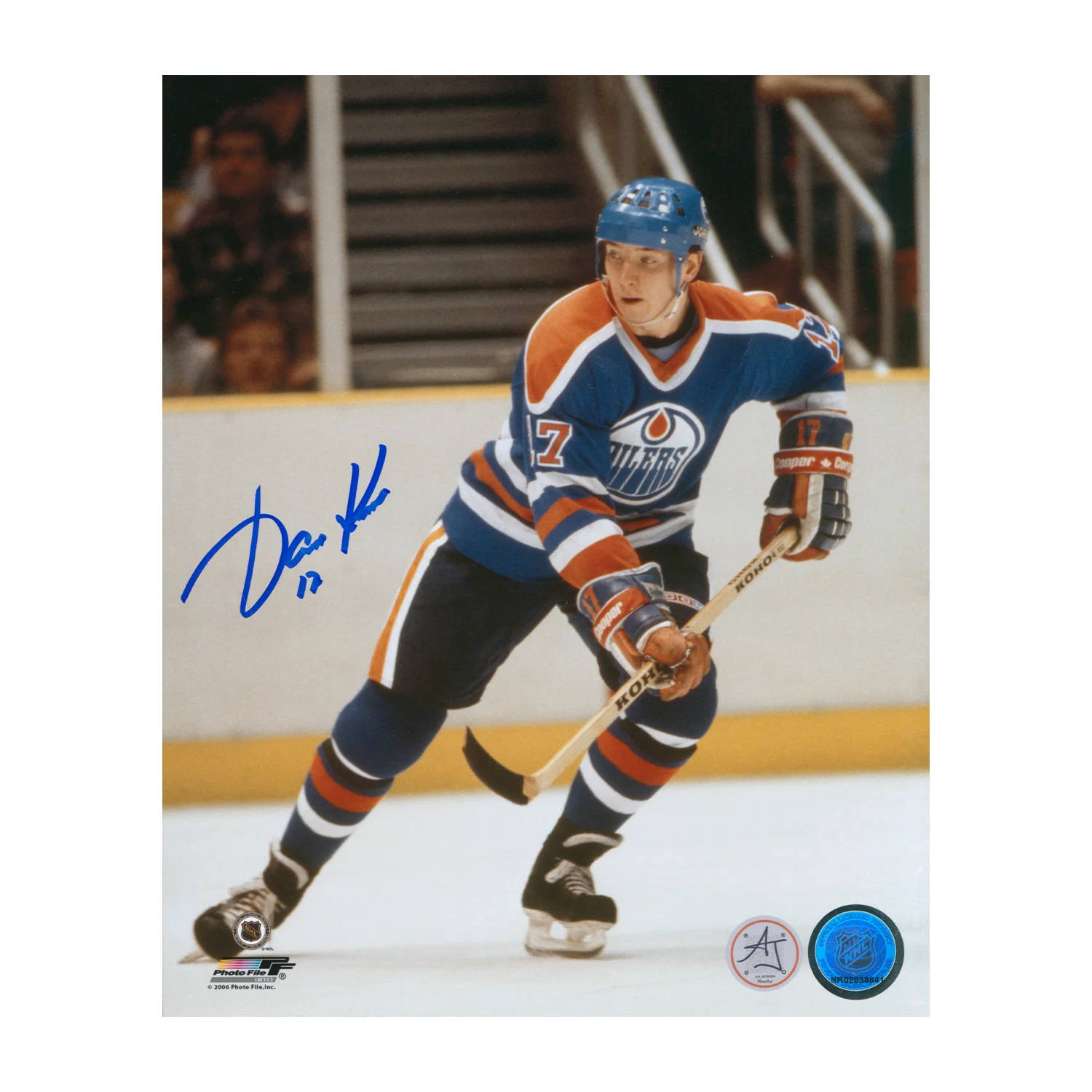 Jari Kurri Autographed Edmonton Oilers Rookie 8x10 Photo