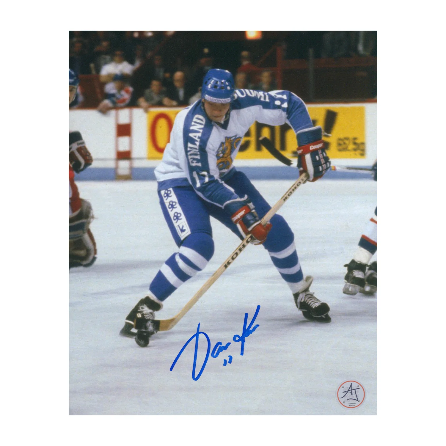 Jari Kurri Signed Team Finland Hockey Canada Cup Tournament 8x10 Photo