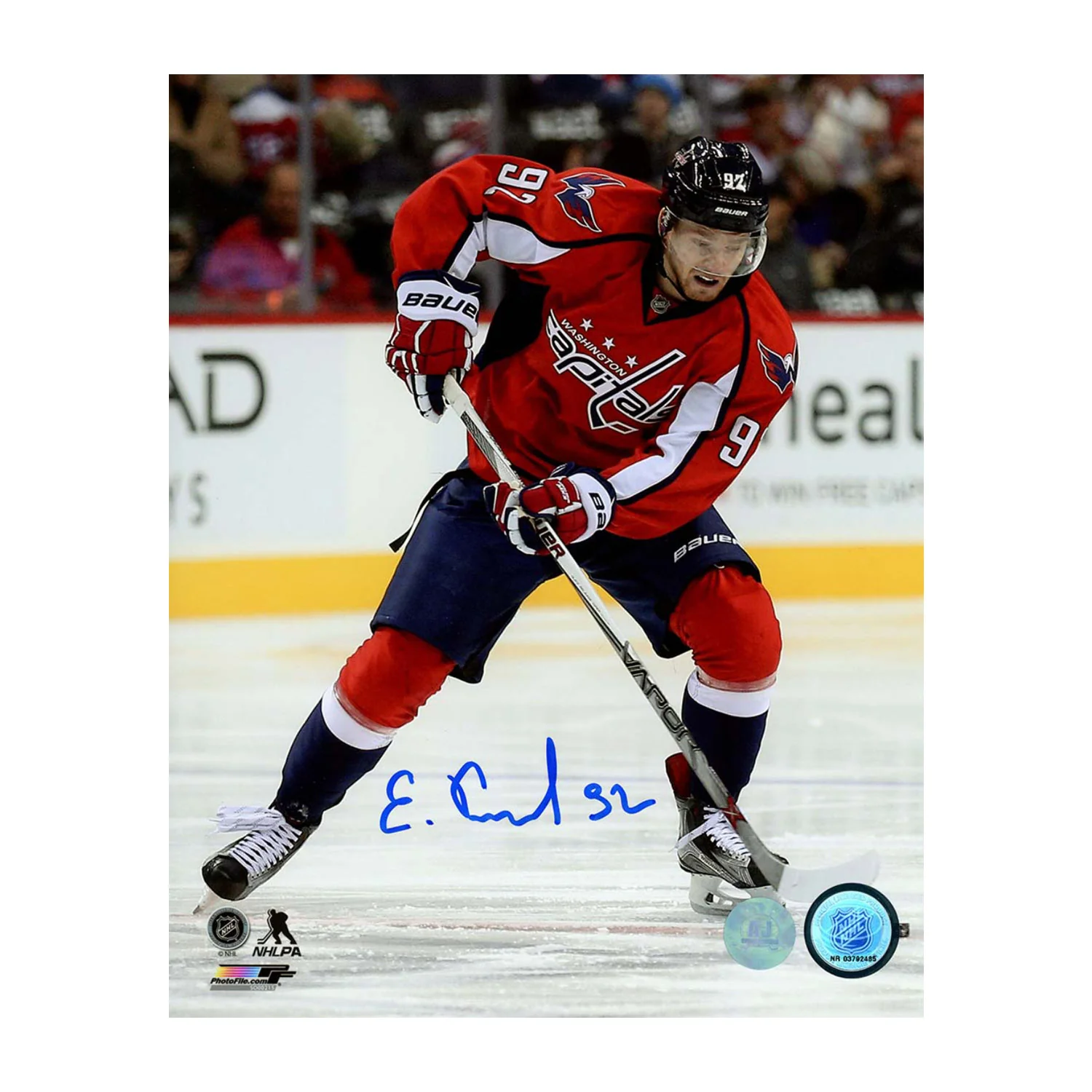 Evgeny Kuznetsov Autographed Washington Capitals Game Action 8x10 Photo