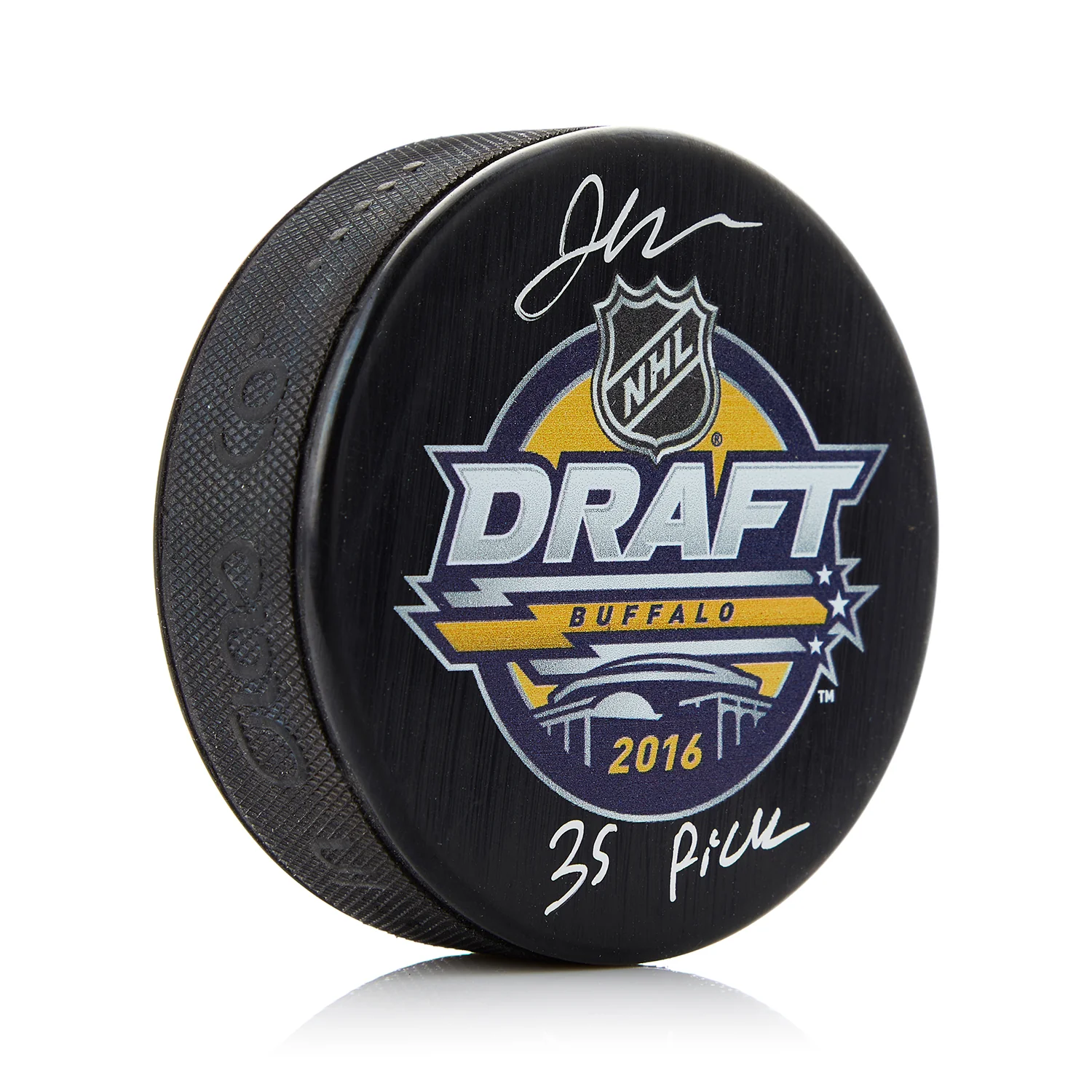 Jordan Kyrou Signed 2016 NHL Entry Draft Puck with 35th Pick Note