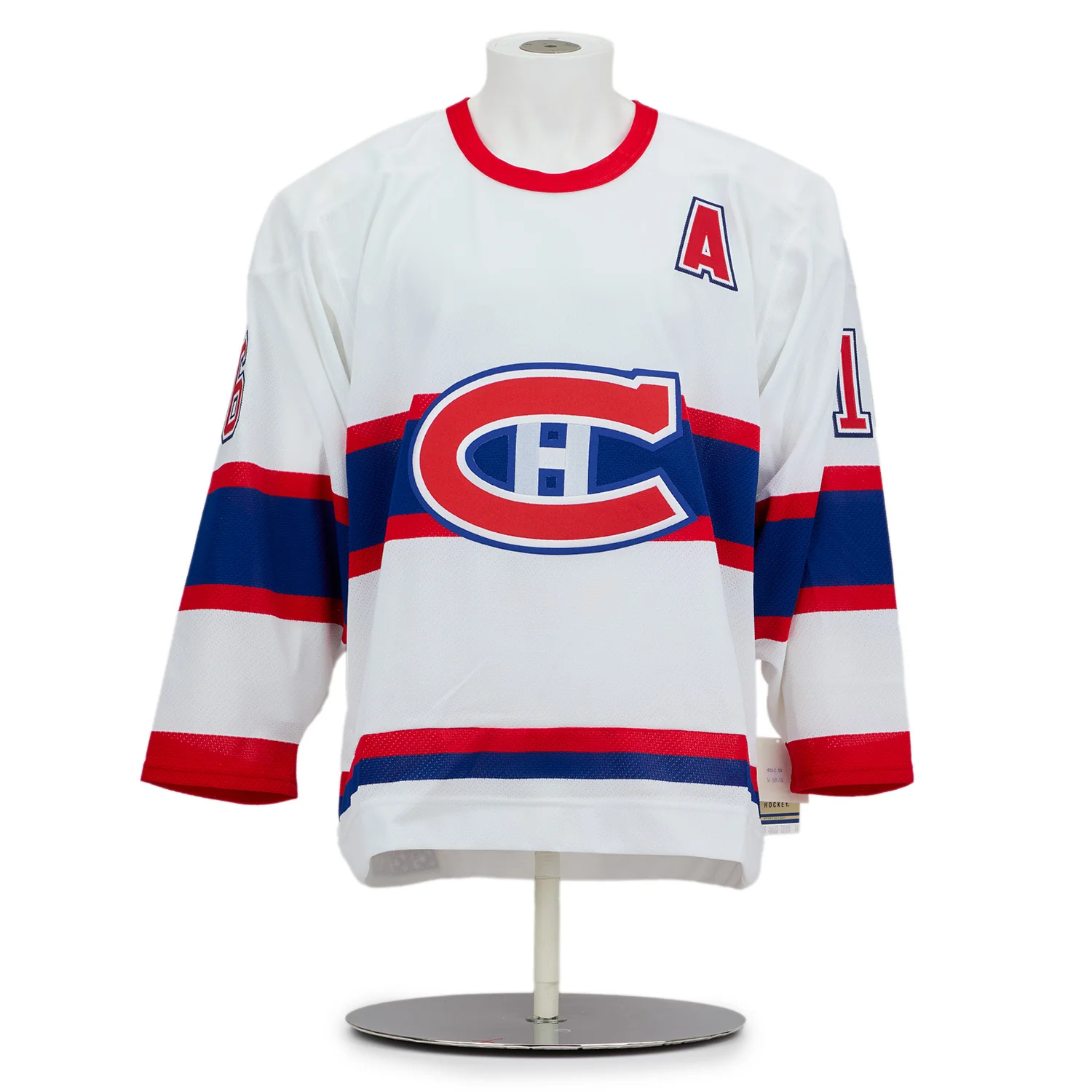Elmer Lach Signed & Inscribed Montreal Canadiens Vintage CCM Jersey - Image 2