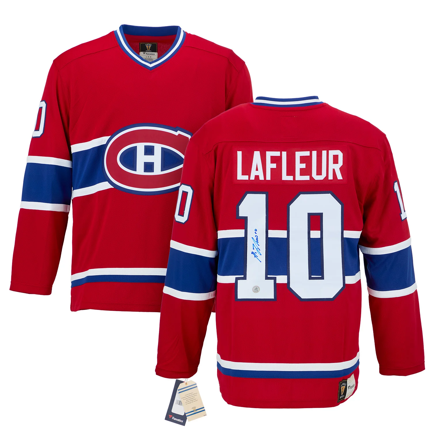 Guy Lafleur Signed Montreal Canadiens Fanatics Throwback Jersey - Image 3