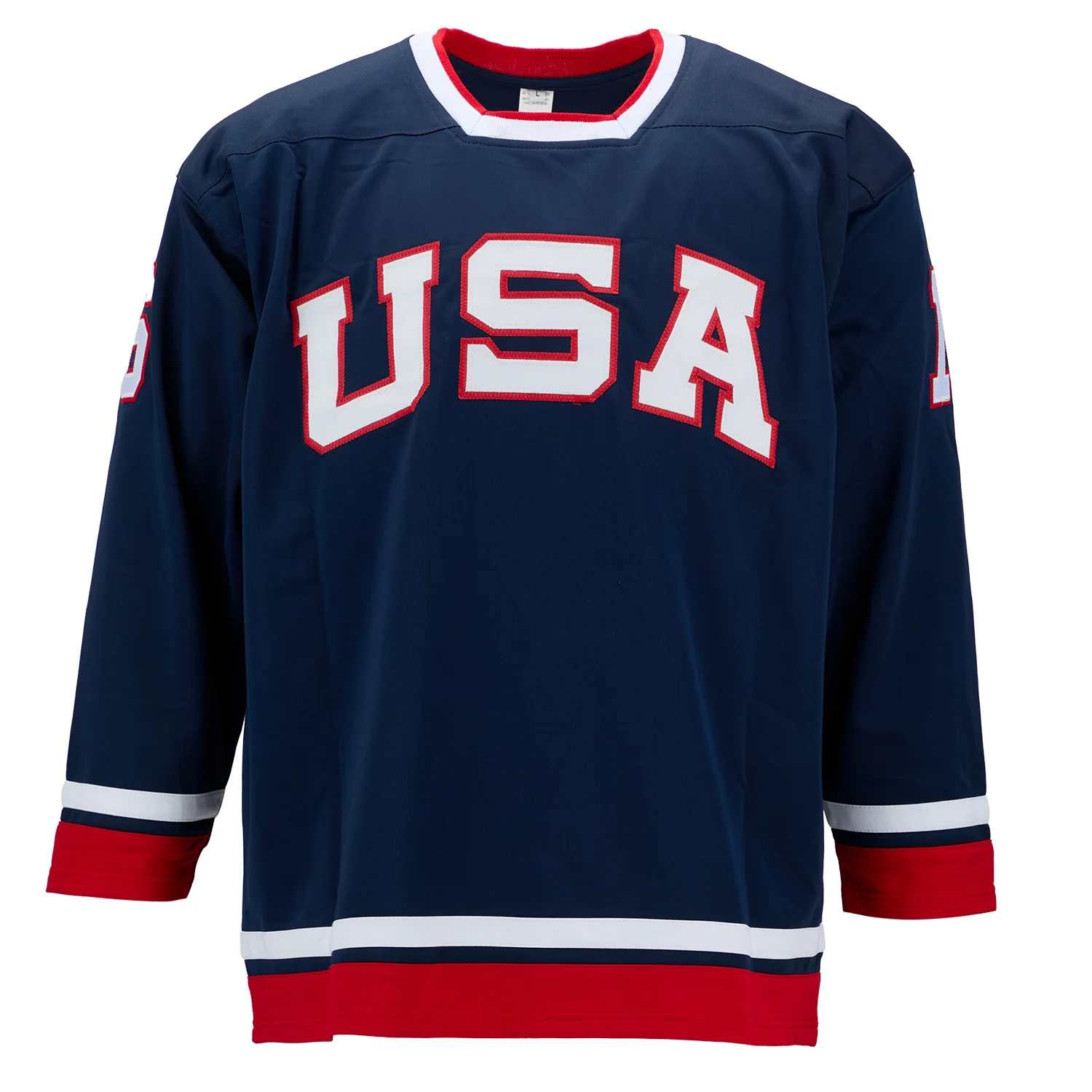 Pat LaFontaine Autographed Team USA Custom Hockey Nation Jersey - Image 2