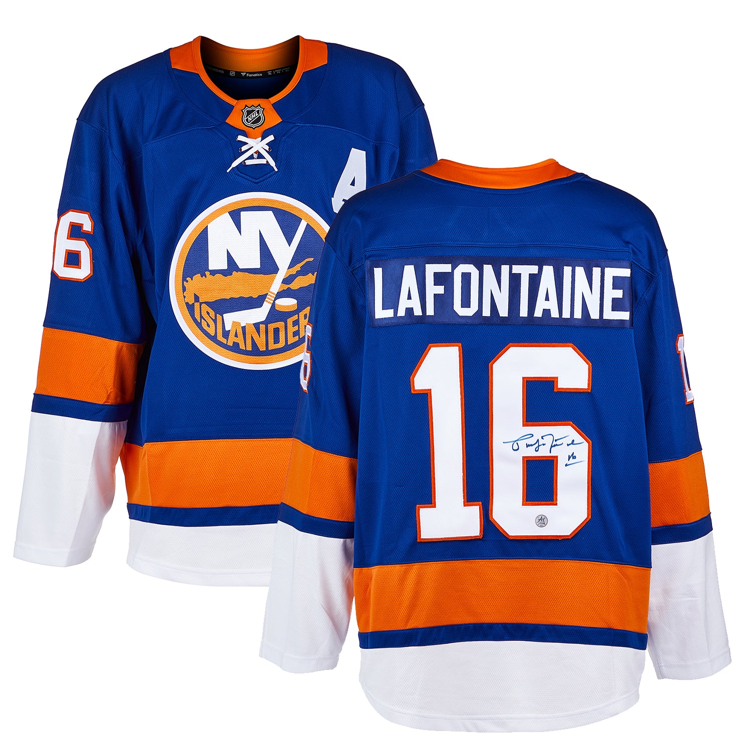 Pat LaFontaine Autographed New York Islanders Fanatics Breakaway Jersey - Image 3