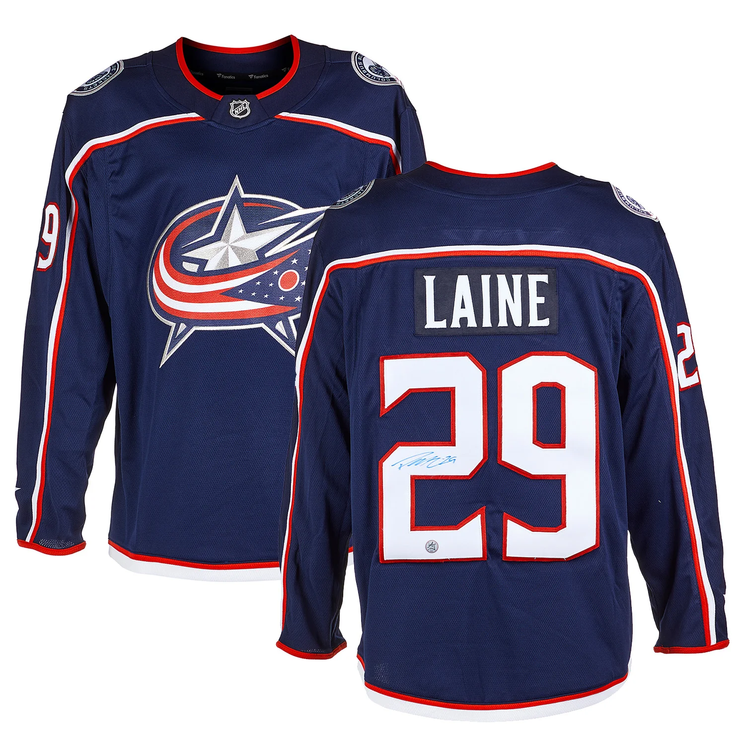 Patrik Laine Autographed Columbus Blue Jackets Fanatics Breakaway Jersey - Image 3