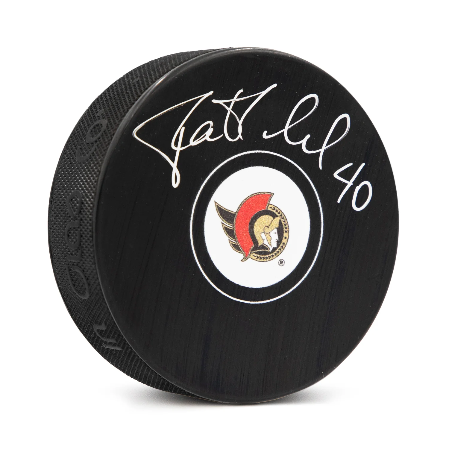 Patrick Lalime Autographed Ottawa Senators Hockey Puck