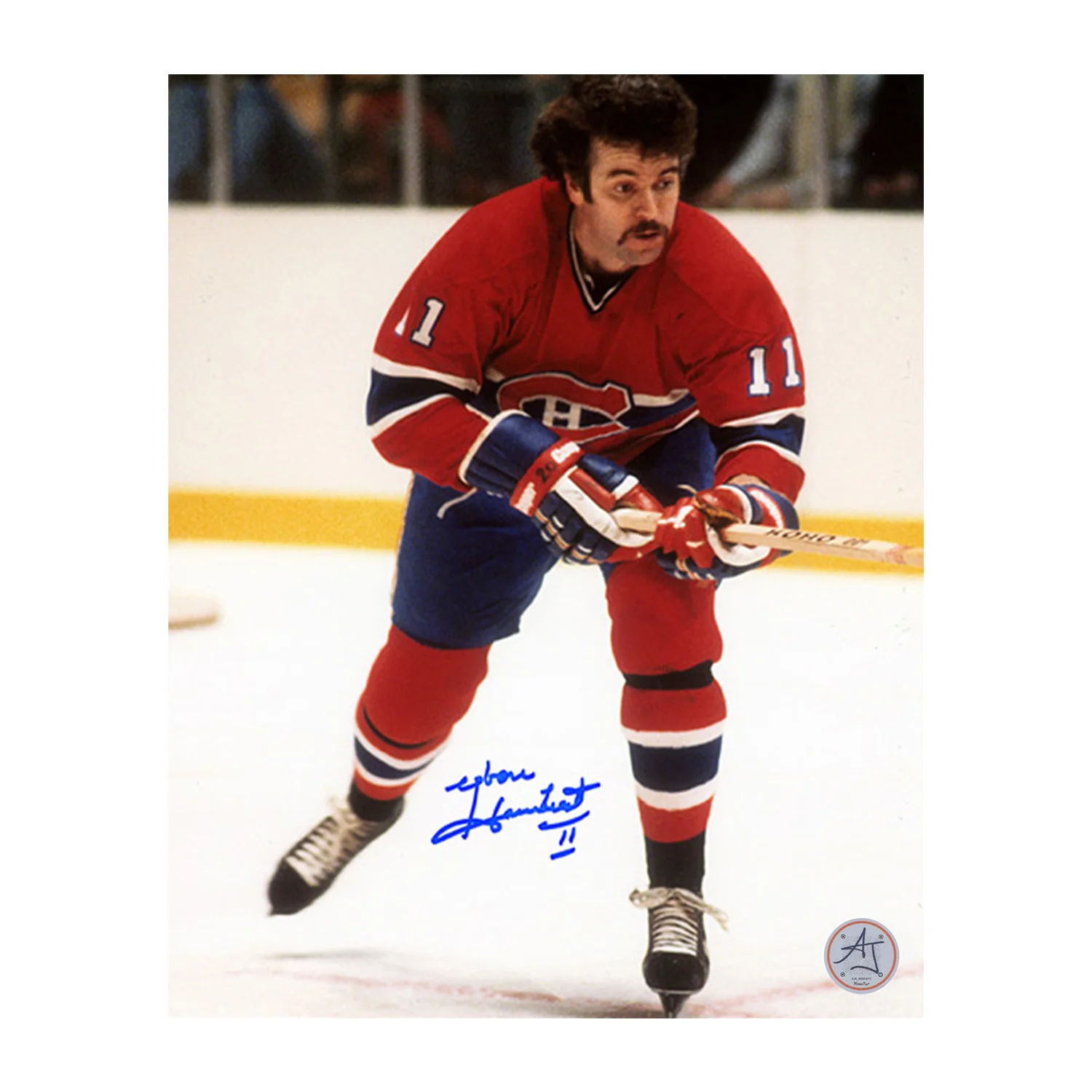Yvon Lambert Autographed Montreal Canadiens Hockey 8x10 Photo