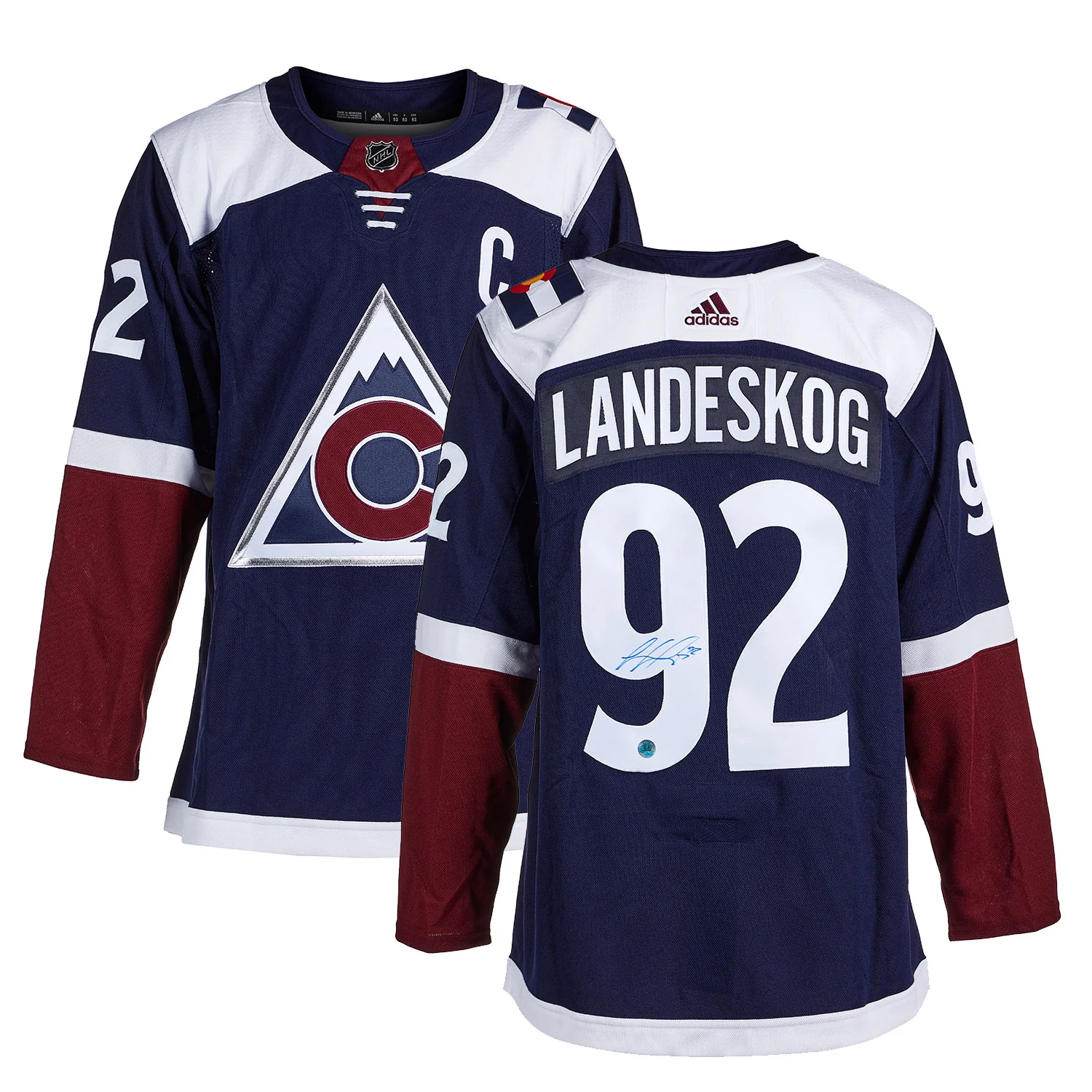 Gabriel Landeskog Signed Colorado Avalanche Alternate adidas Jersey - Image 3