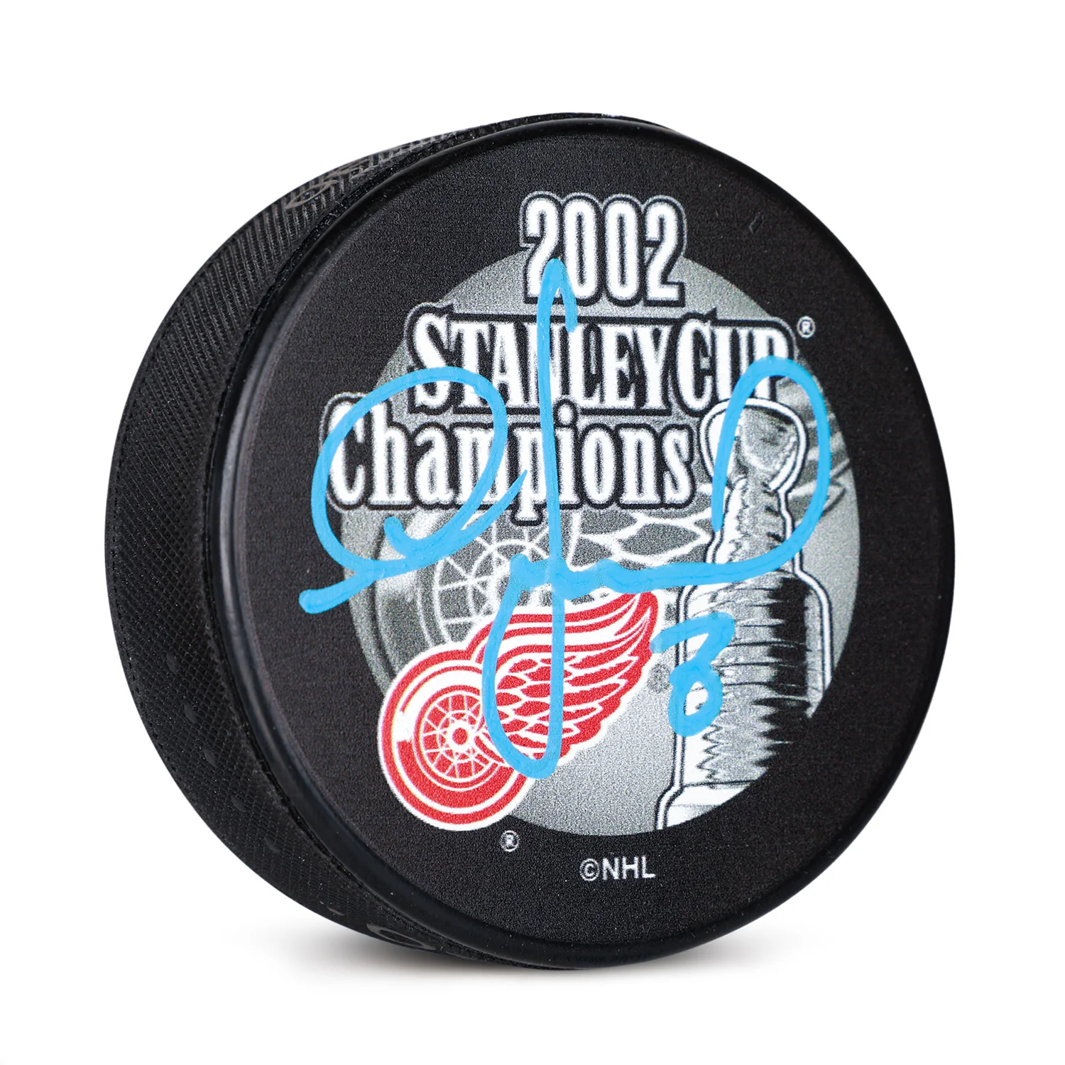 Igor Larionov Signed Detroit Red Wings 2002 Stanley Cup Champions Puck
