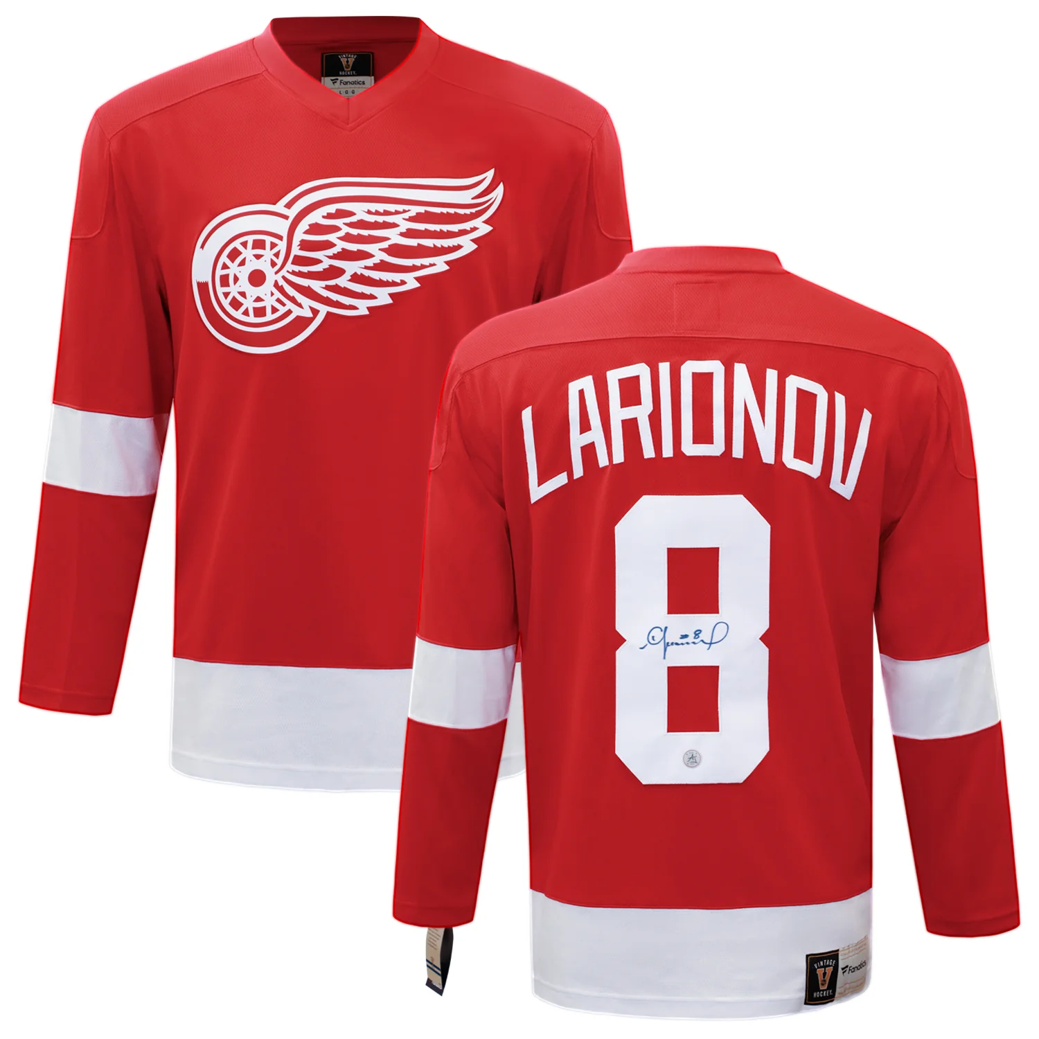 Igor Larionov Signed Detroit Red Wings Fanatics Breakaway Retro Jersey - Image 3
