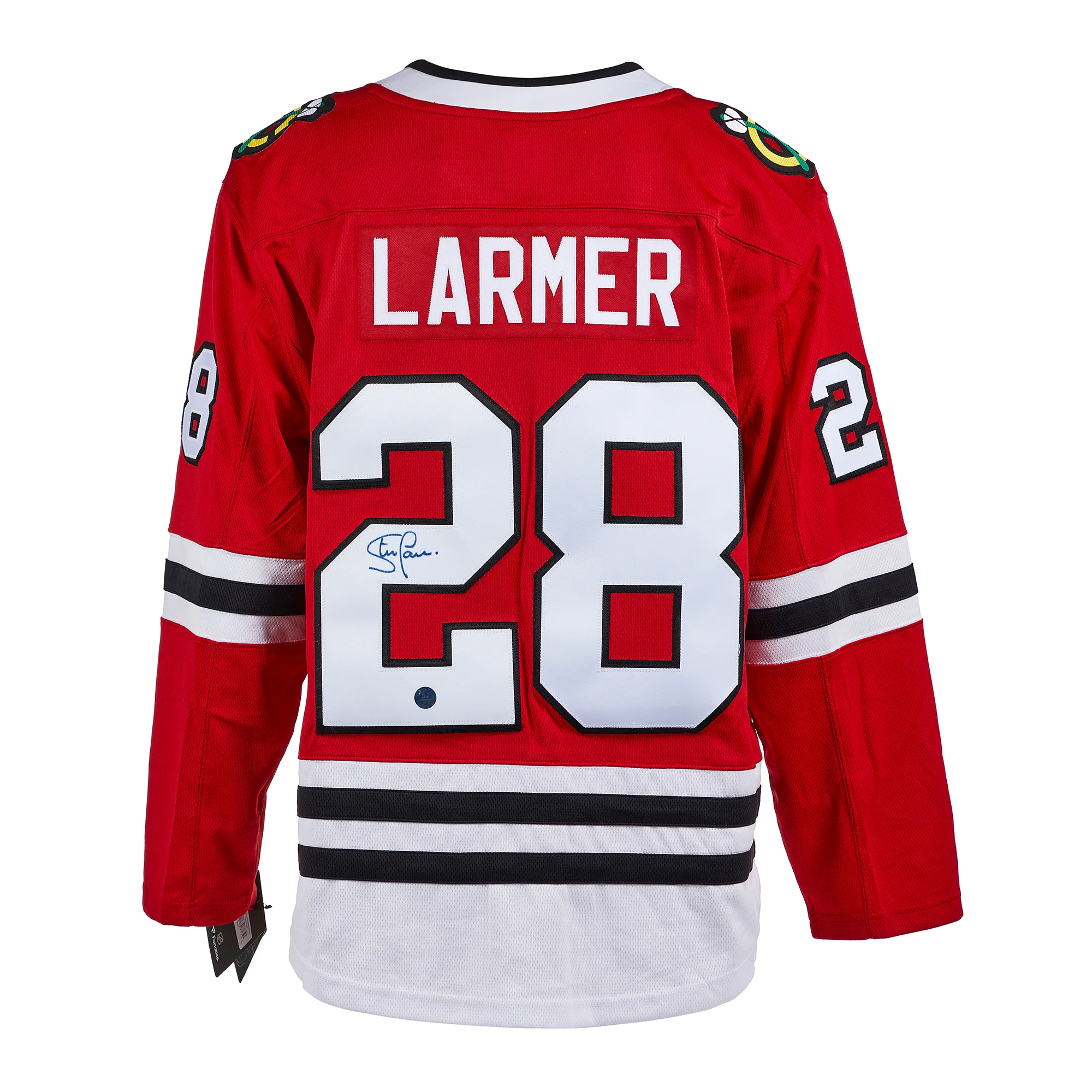 Steve Larmer Autographed Chicago Blackhawks Red Fanatics Breakaway Jersey