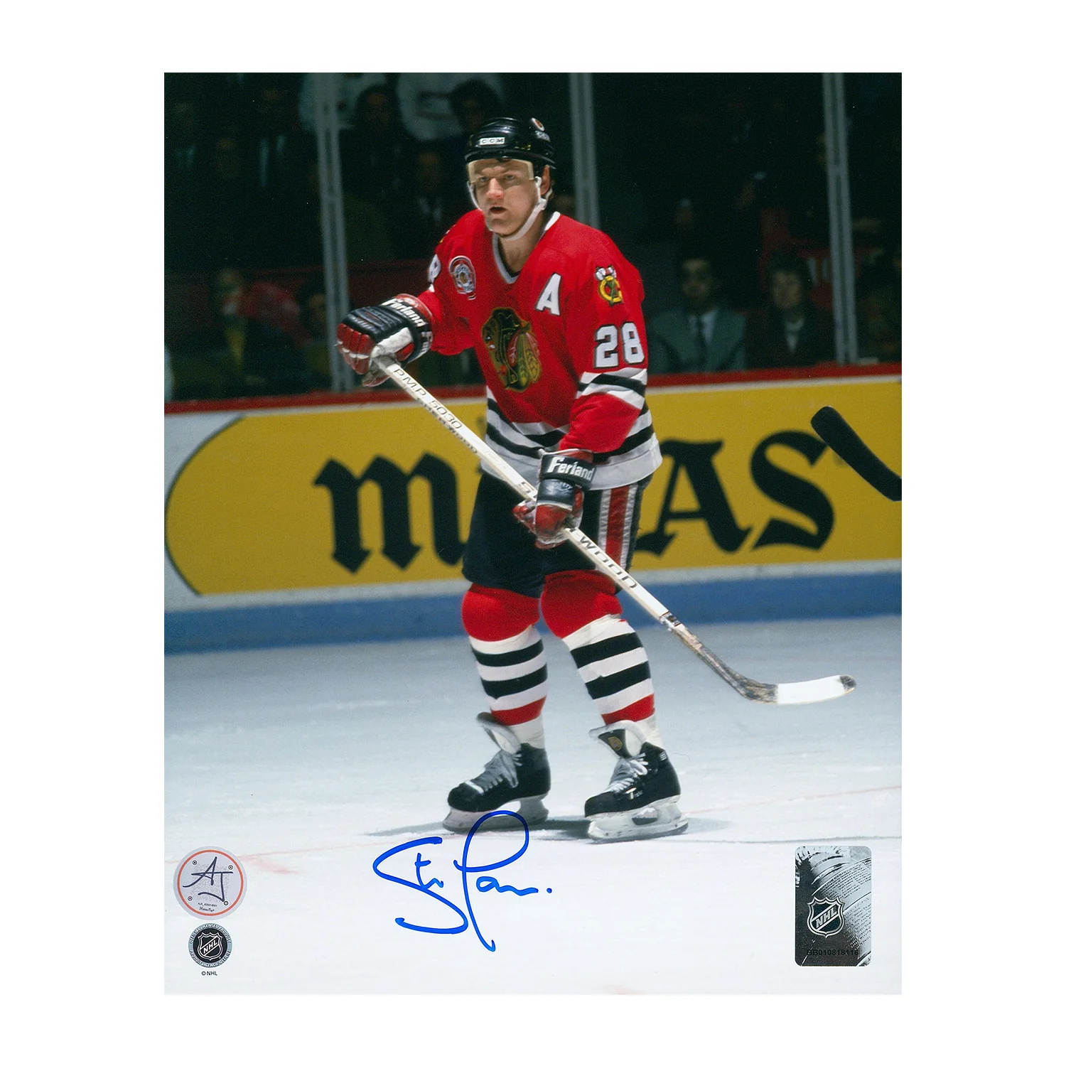 Steve Larmer Signed Chicago Blackhawks Hockey 8x10 Photo