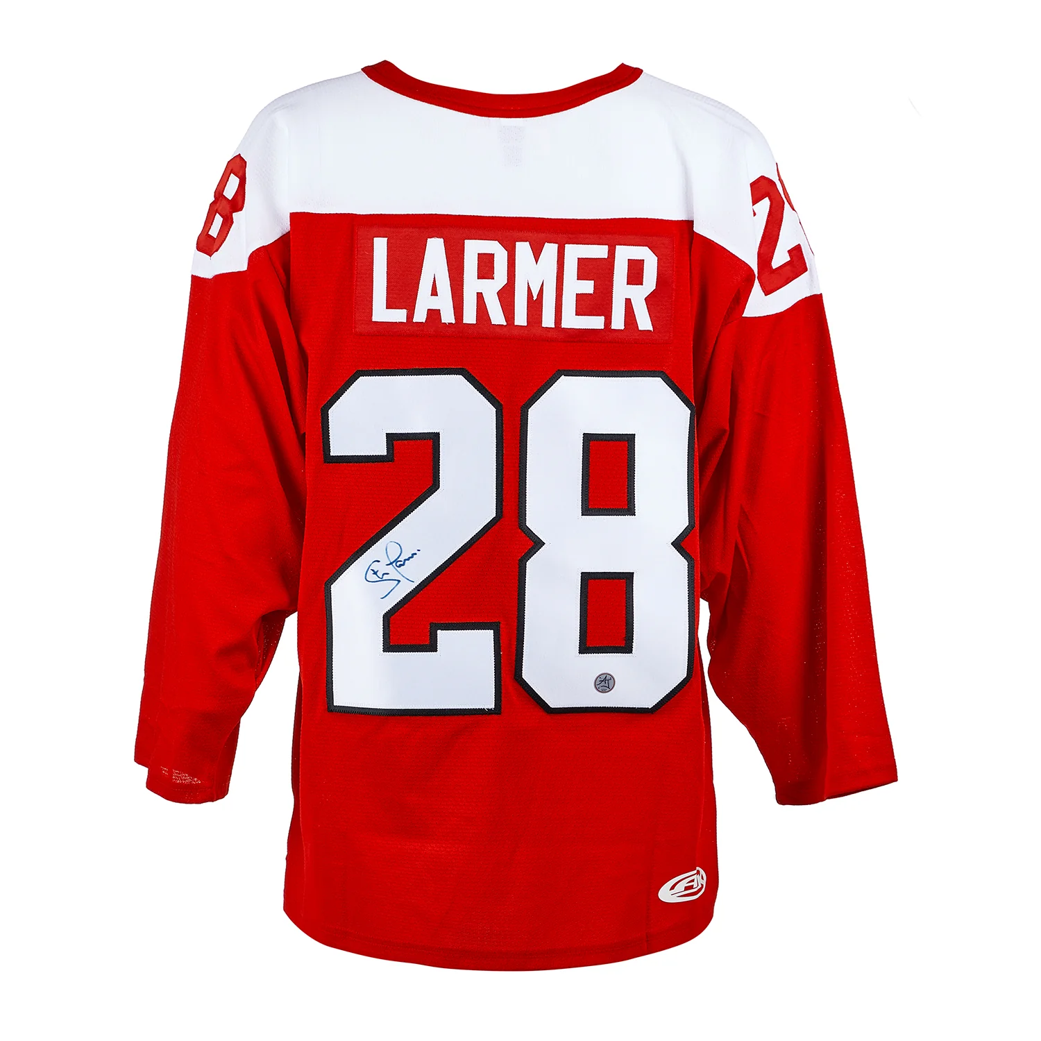 Steve Larmer Autographed Team Canada Custom Hockey Nation Jersey