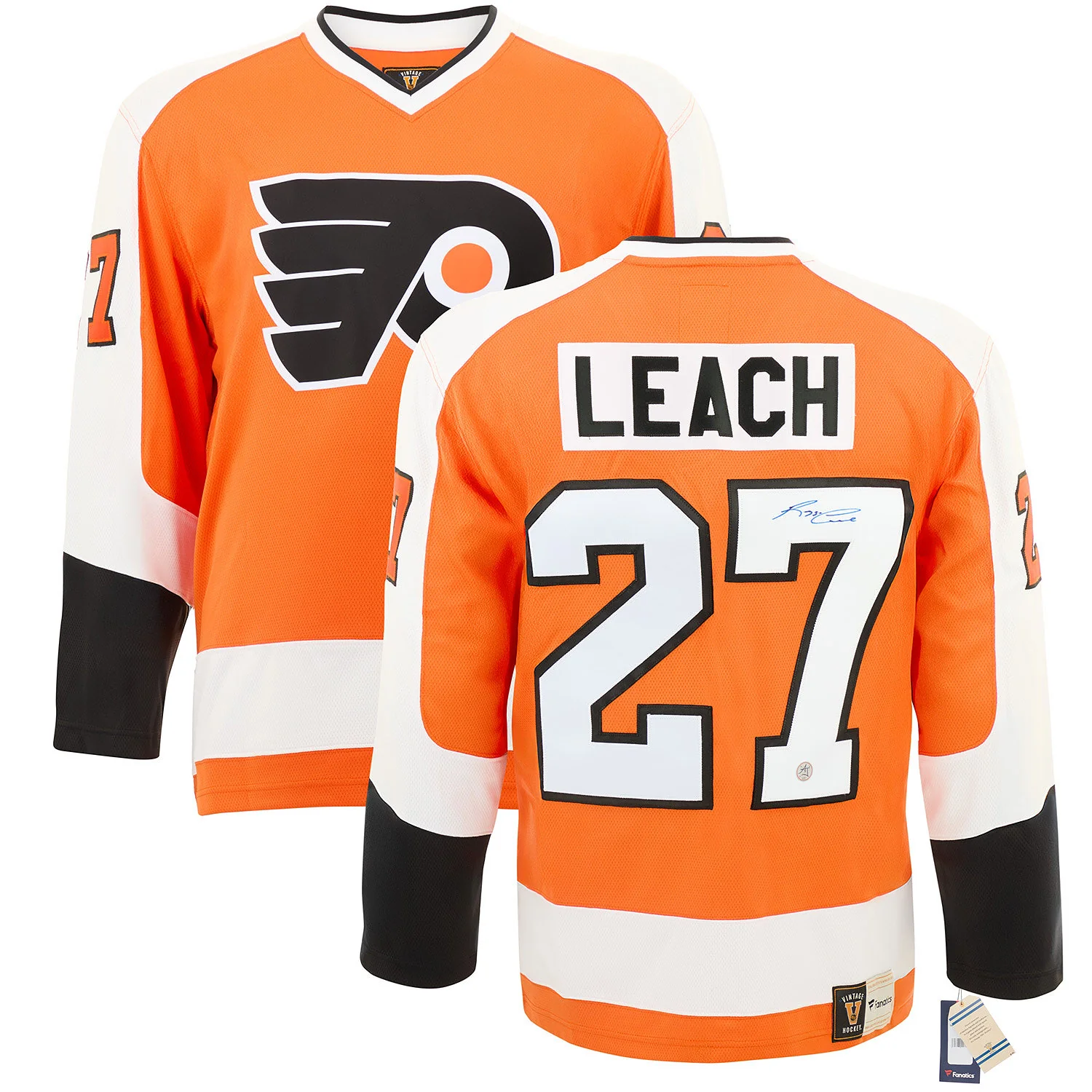Reggie Leach Signed Philadelphia Flyers Throwback Breakaway Jersey - Image 3