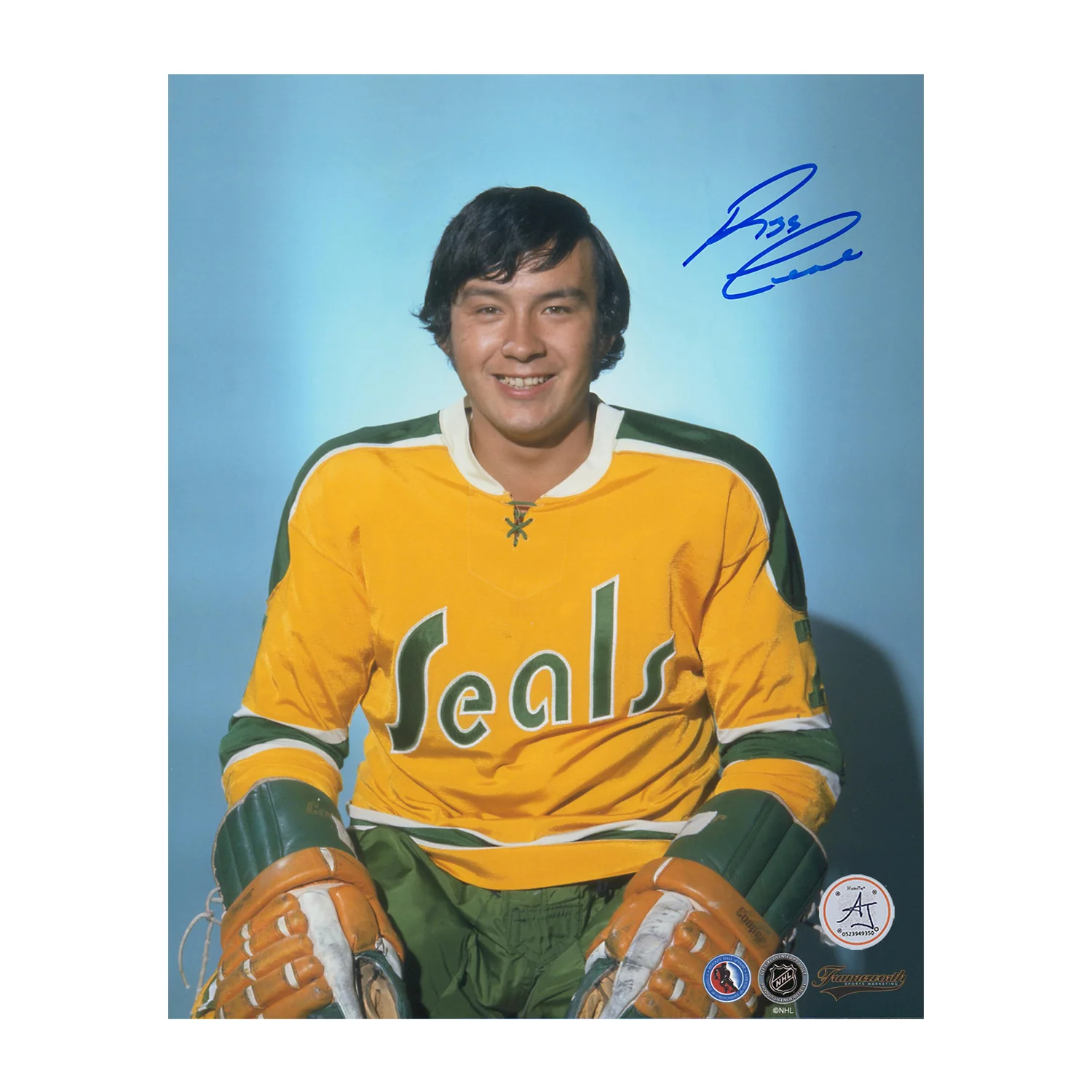 Reggie Leach Autographed California Golden Seals Portrait 8x10 Photo