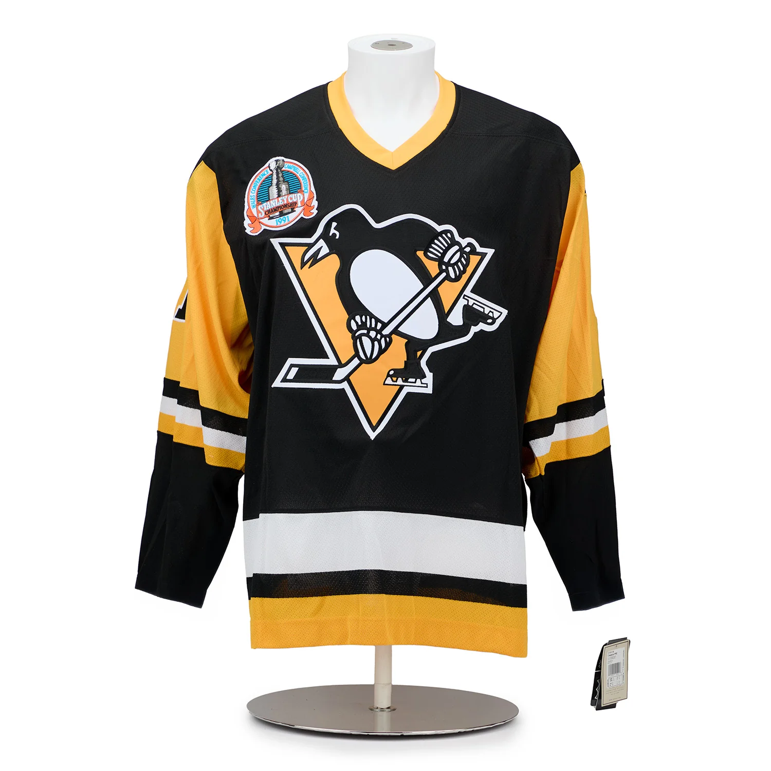 Pittsburgh Penguins Team Signed 1991 Stanley Cup adidas Jersey #1/91 - Image 2