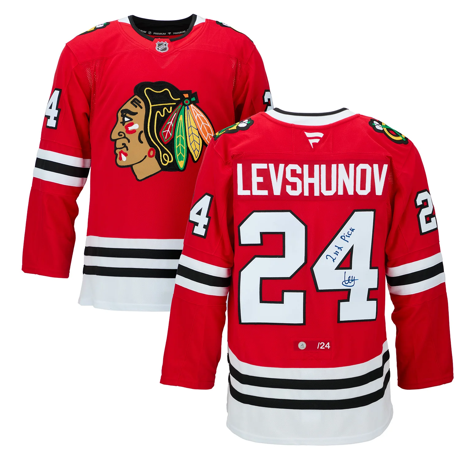 Artyom Levshunov Chicago Blackhawks Signed Draft Day Fanatics Jersey #/24 - Image 3